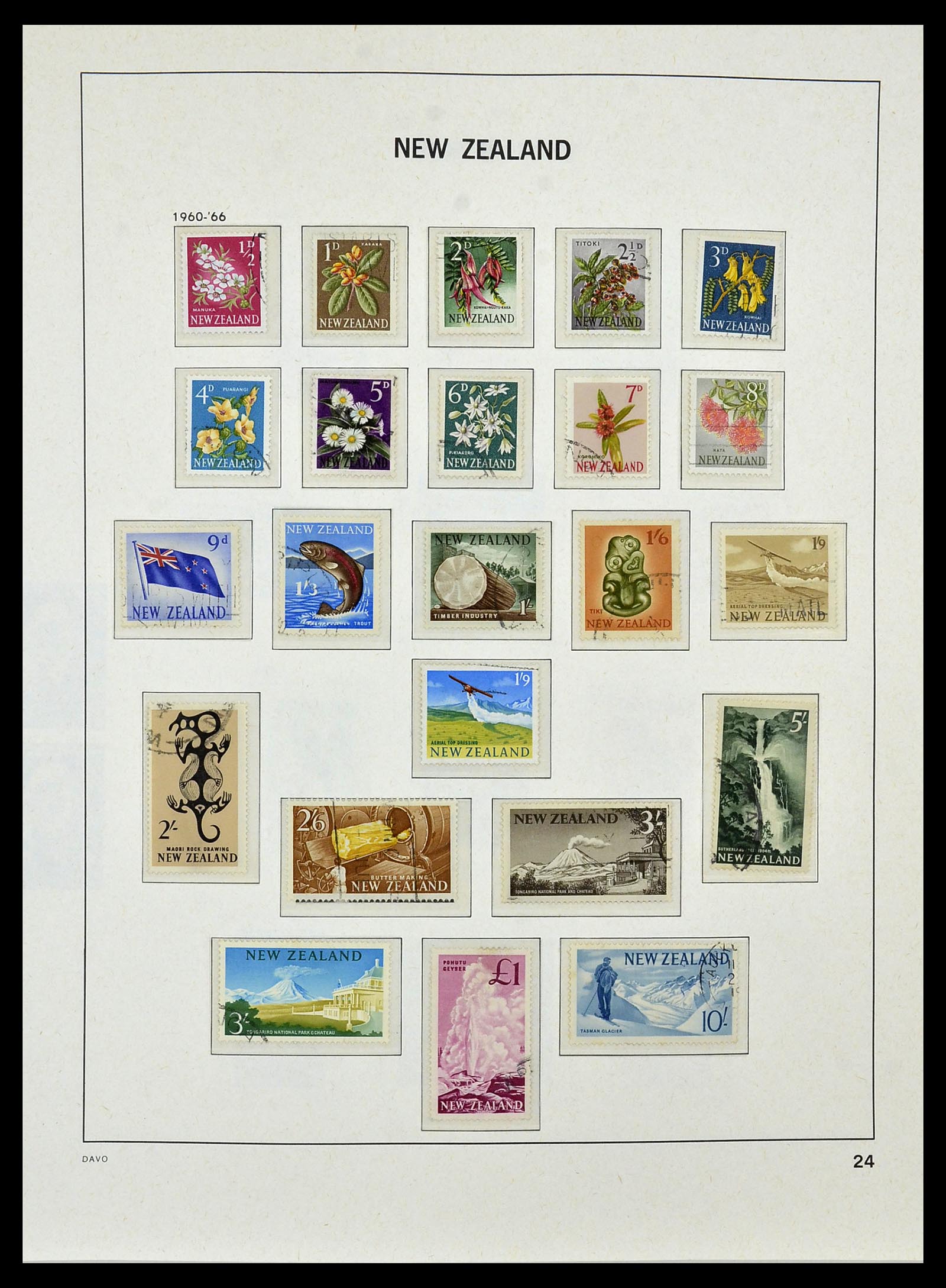 34288 030 - Postzegelverzameling 34288 Nieuw Zeeland 1900-2002.