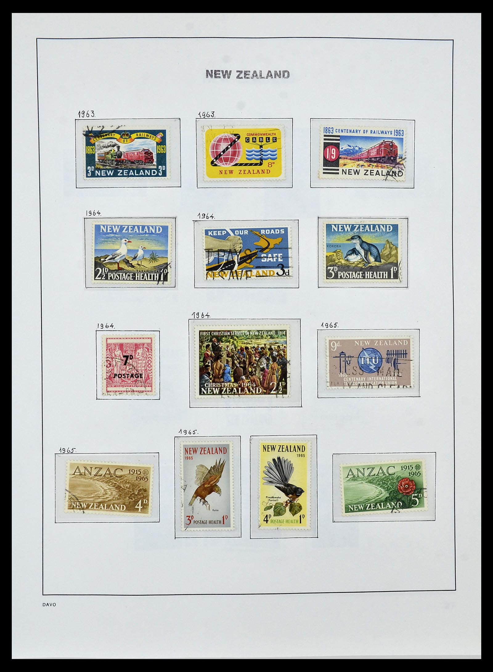 34288 032 - Postzegelverzameling 34288 Nieuw Zeeland 1900-2002.
