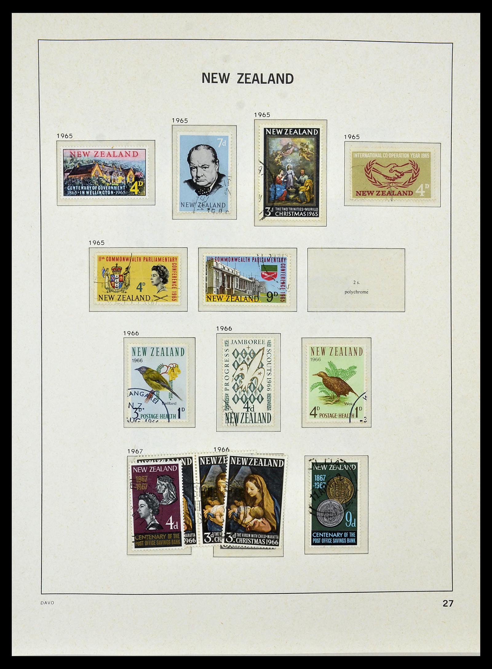 34288 033 - Postzegelverzameling 34288 Nieuw Zeeland 1900-2002.