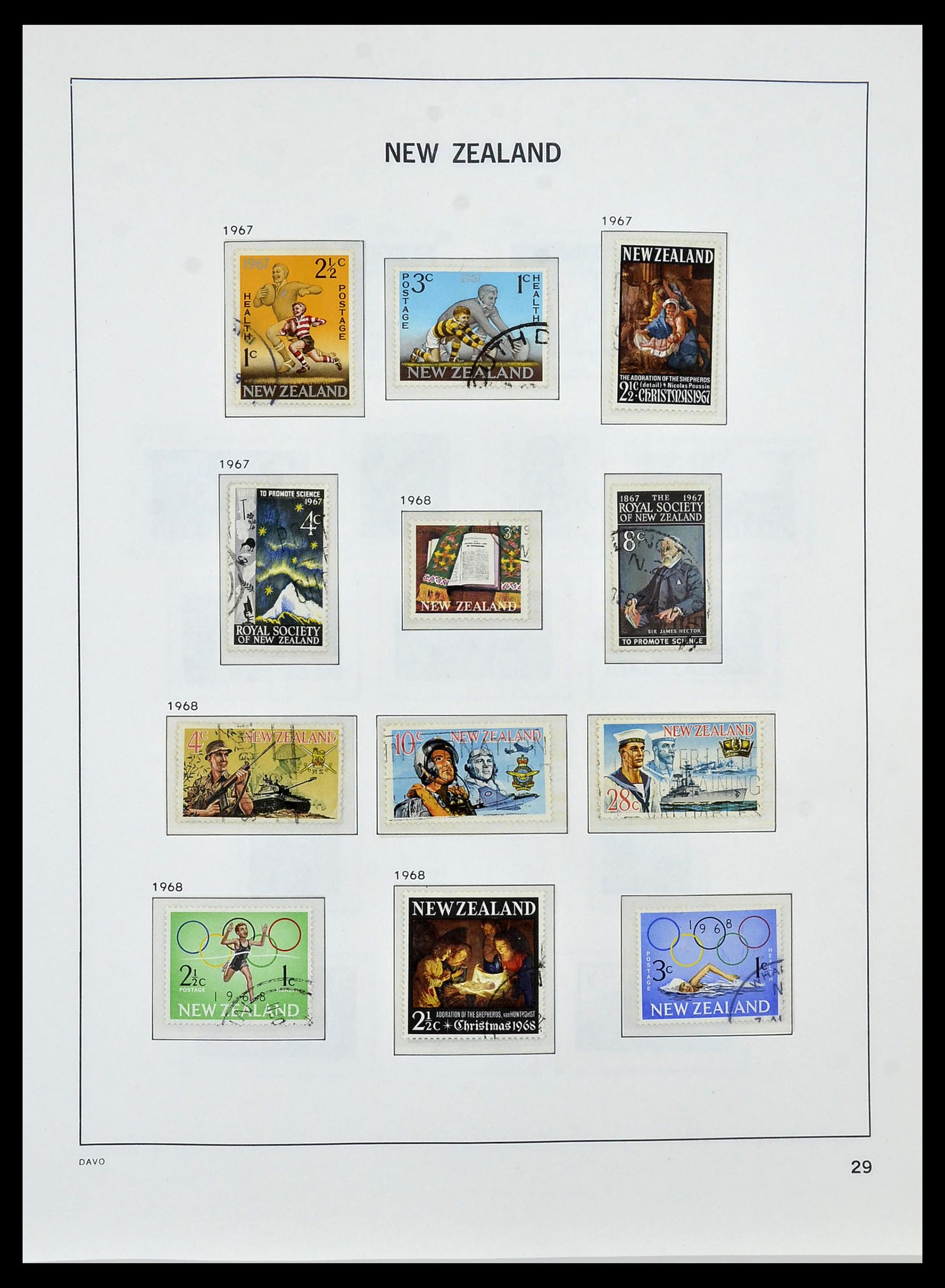34288 035 - Postzegelverzameling 34288 Nieuw Zeeland 1900-2002.