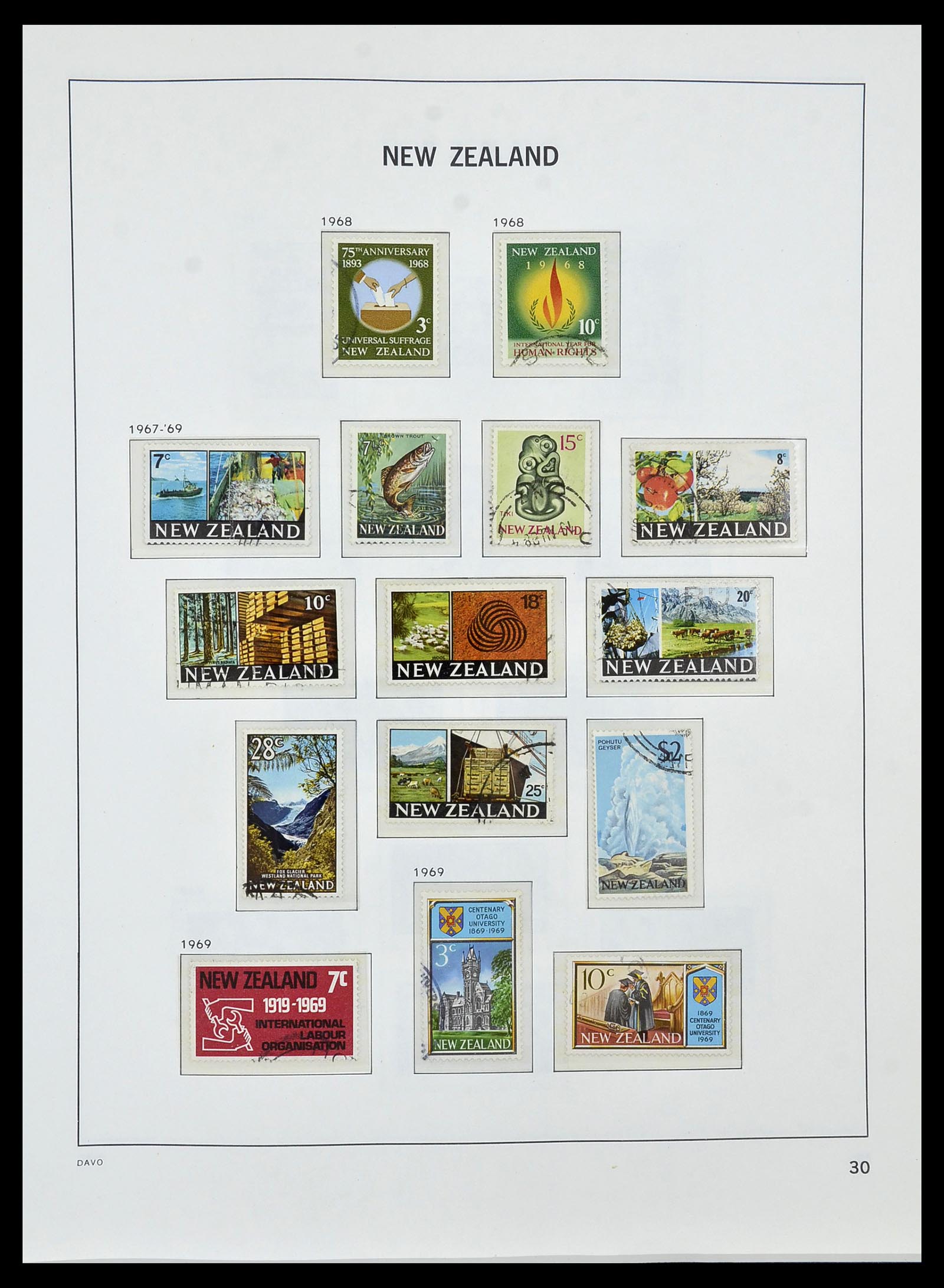 34288 036 - Postzegelverzameling 34288 Nieuw Zeeland 1900-2002.
