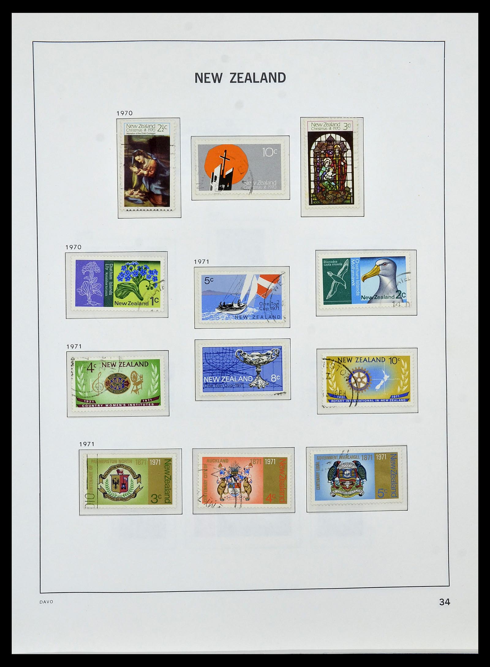 34288 040 - Postzegelverzameling 34288 Nieuw Zeeland 1900-2002.