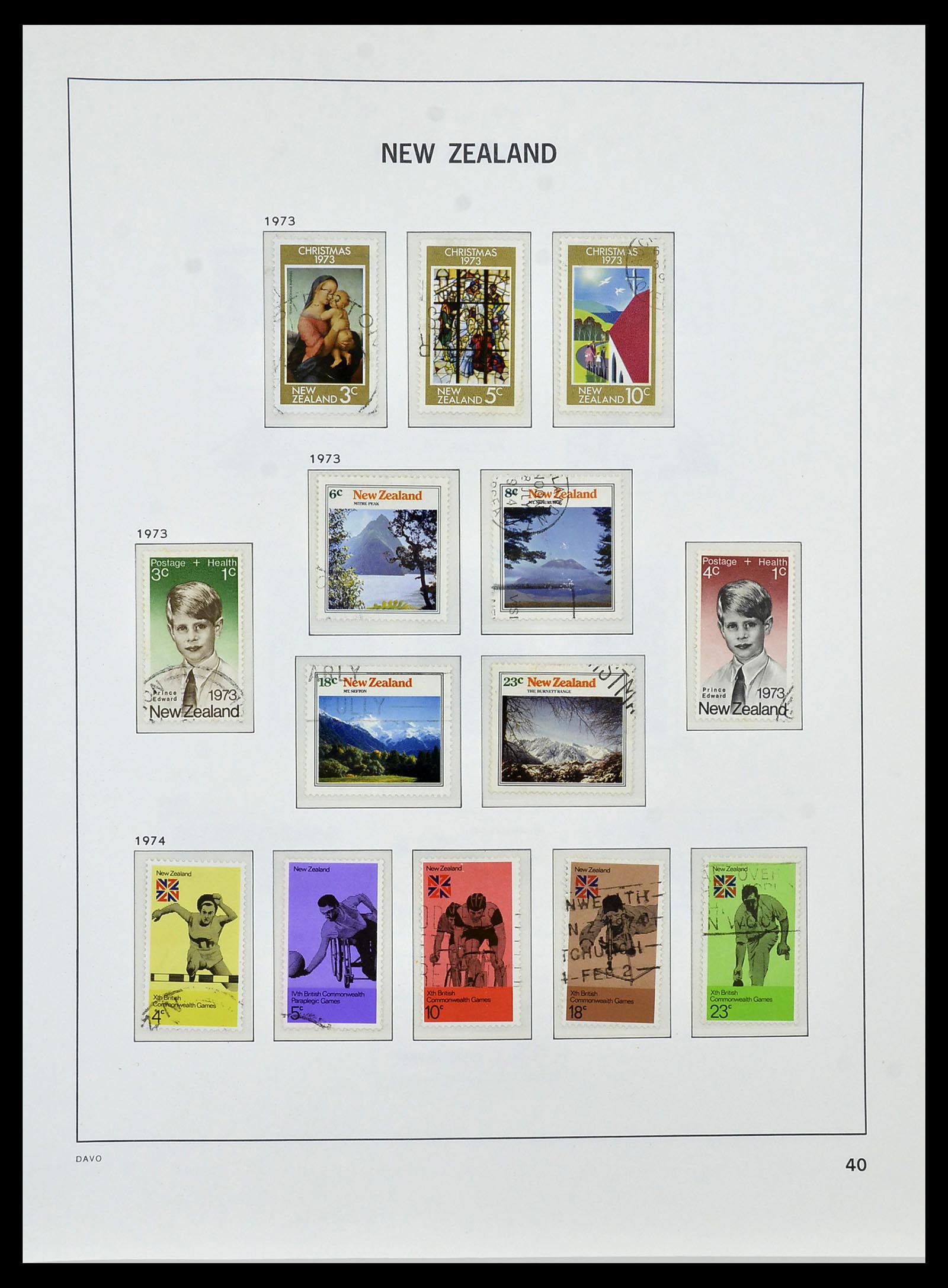 34288 046 - Postzegelverzameling 34288 Nieuw Zeeland 1900-2002.