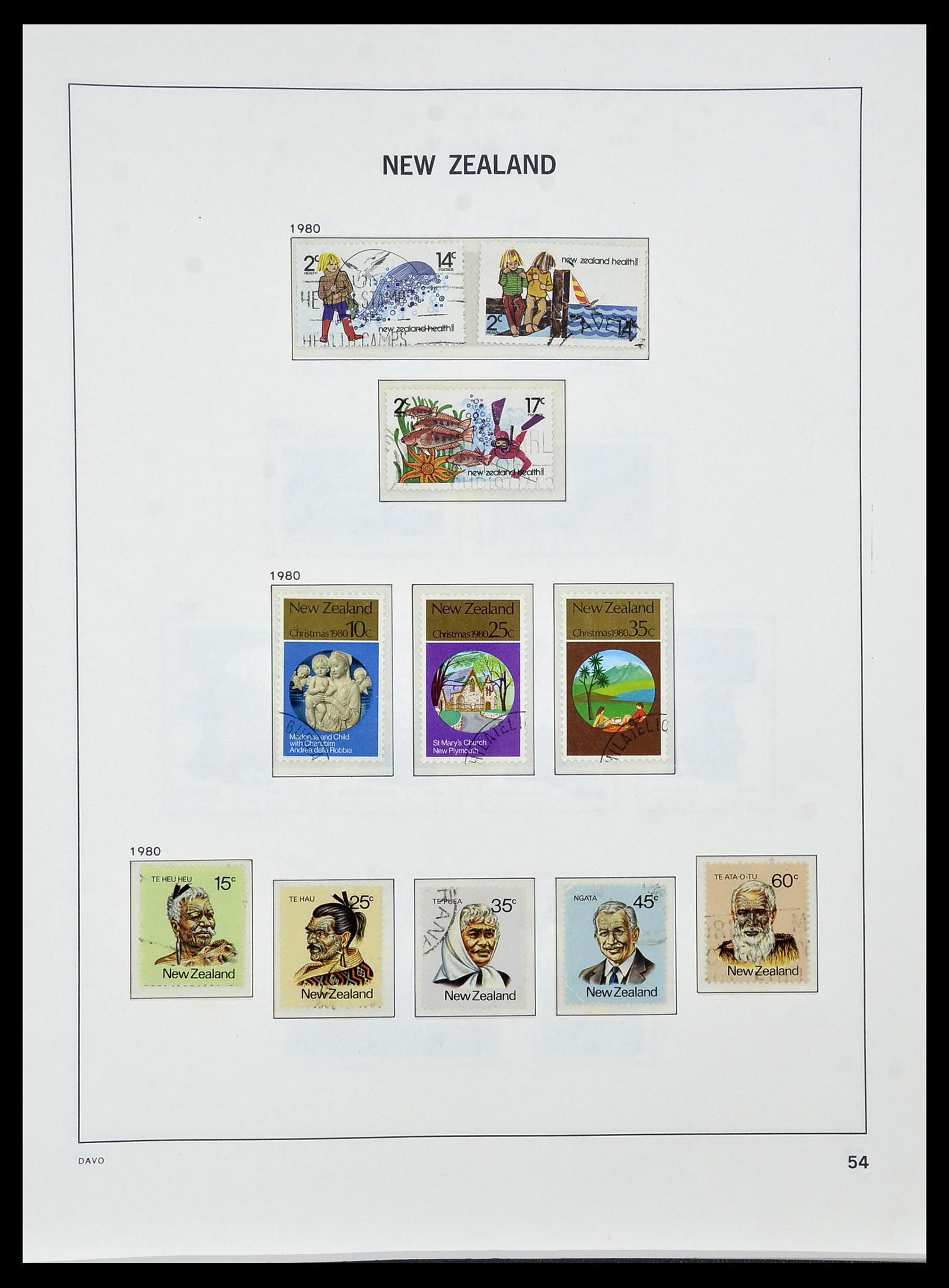 34288 060 - Postzegelverzameling 34288 Nieuw Zeeland 1900-2002.