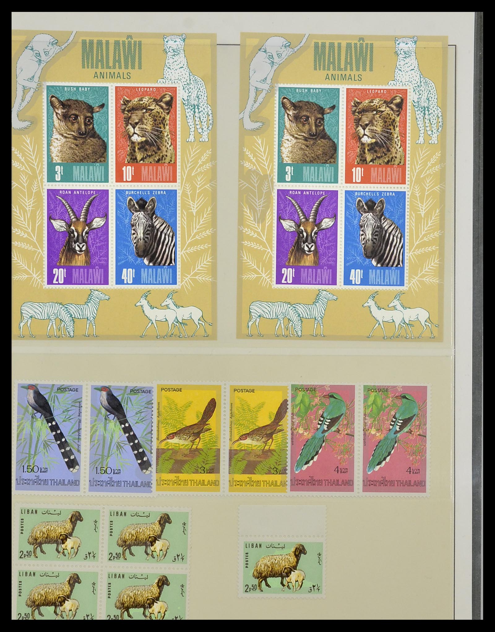 34290 021 - Postzegelverzameling 34290 Motief dieren postfris 1926-2005.