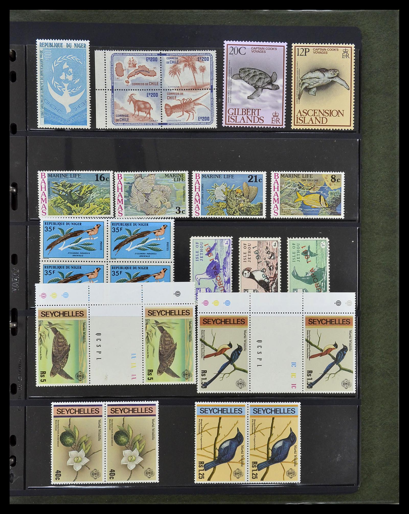 34290 033 - Postzegelverzameling 34290 Motief dieren postfris 1926-2005.