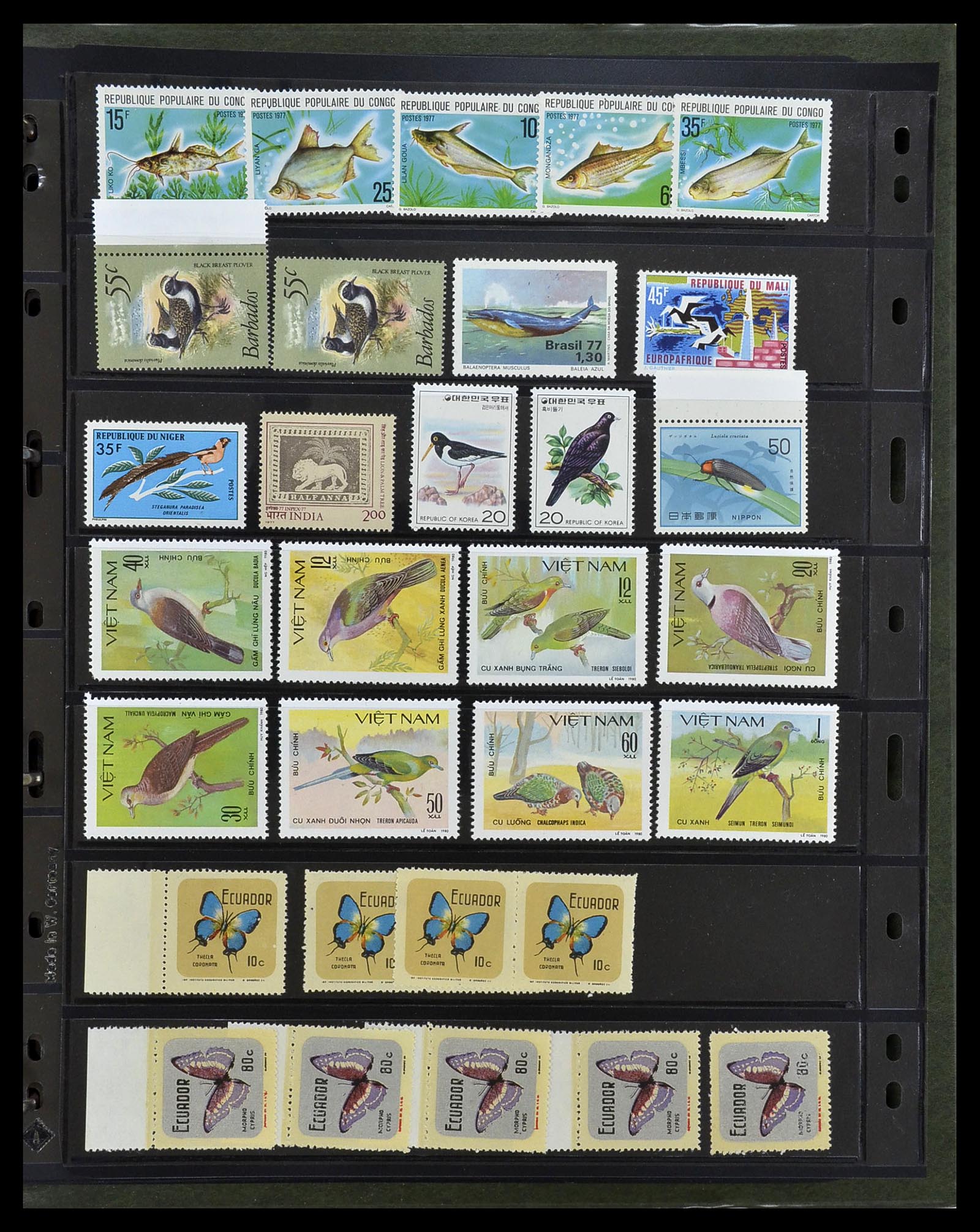 34290 038 - Postzegelverzameling 34290 Motief dieren postfris 1926-2005.
