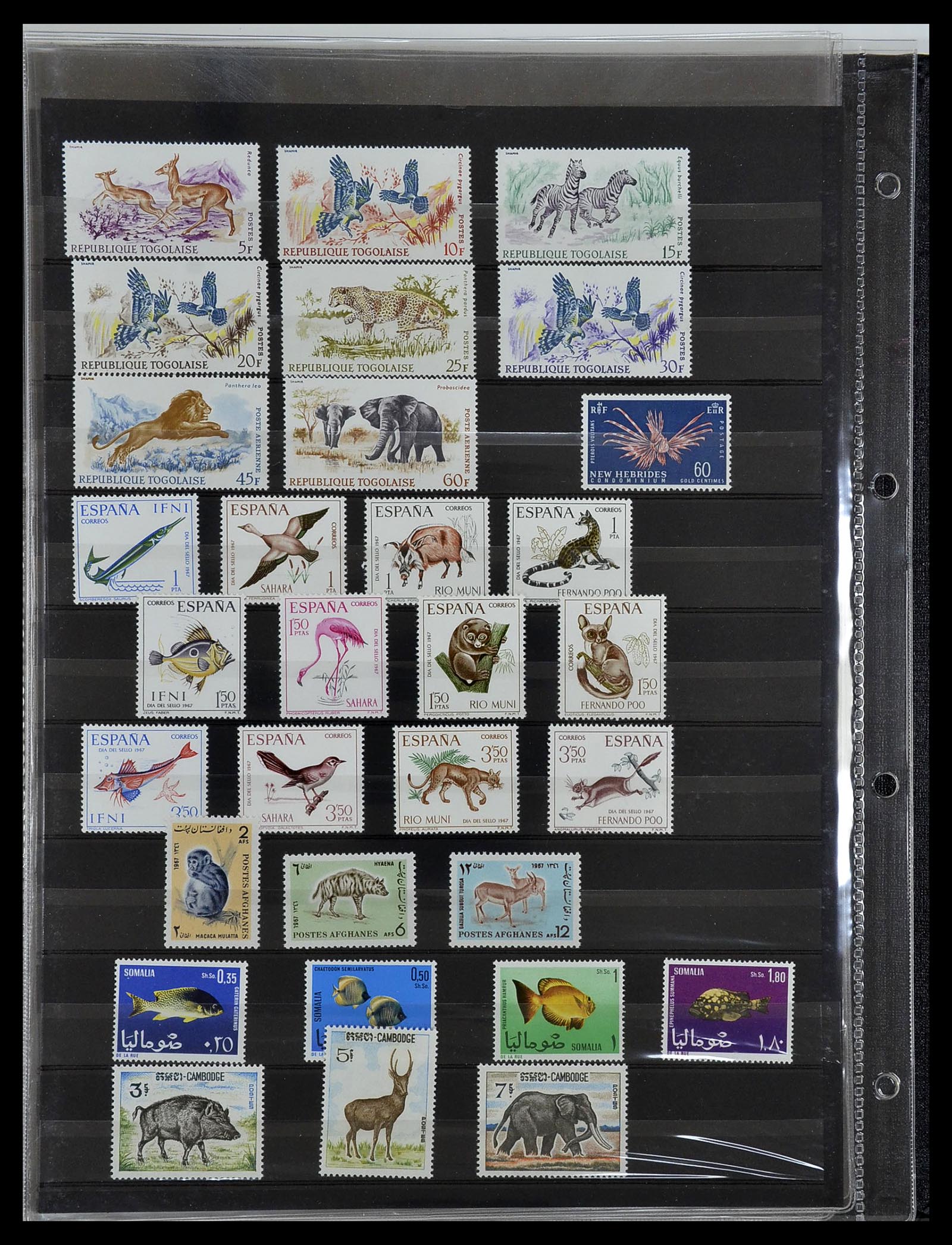 34290 050 - Postzegelverzameling 34290 Motief dieren postfris 1926-2005.