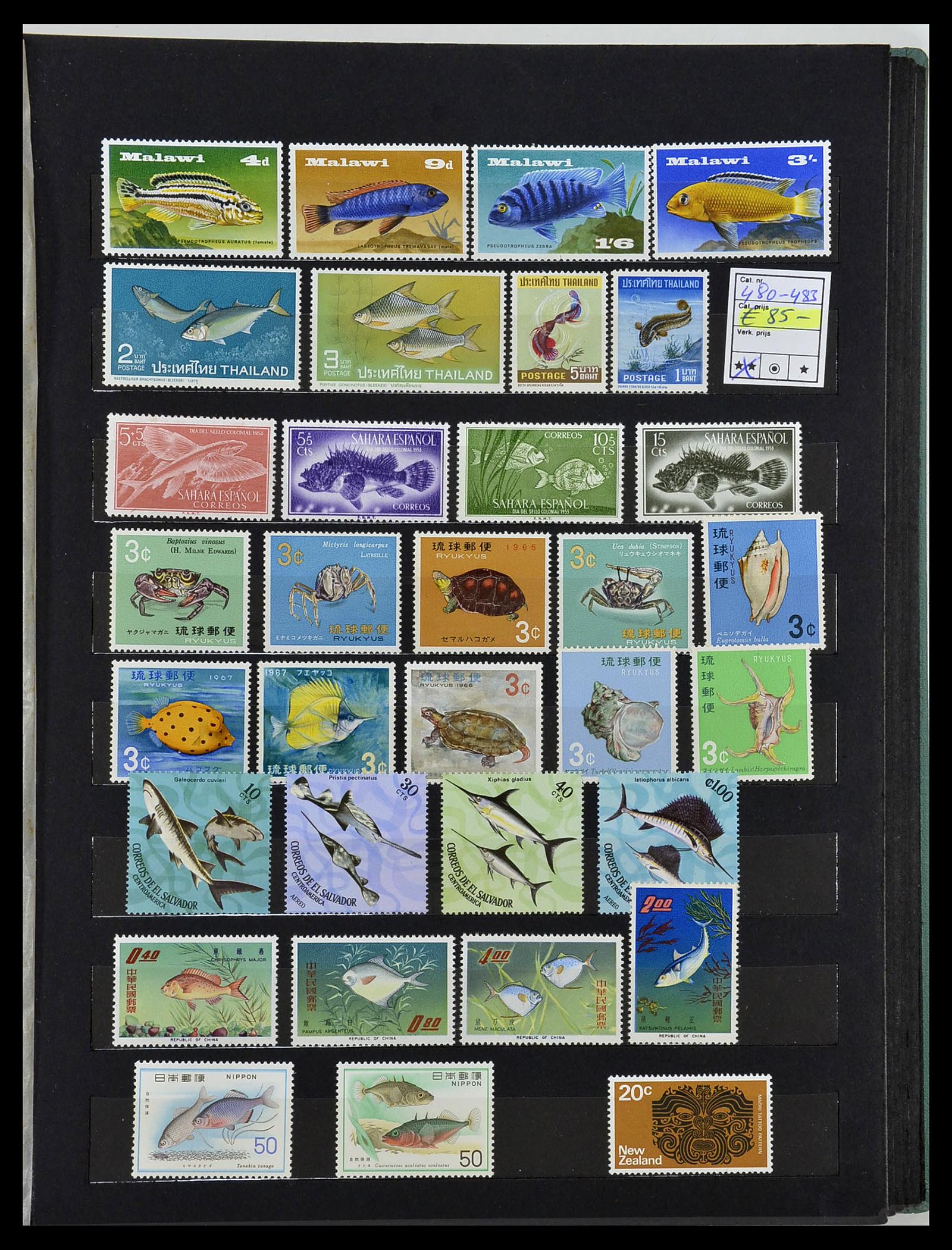34290 067 - Postzegelverzameling 34290 Motief dieren postfris 1926-2005.