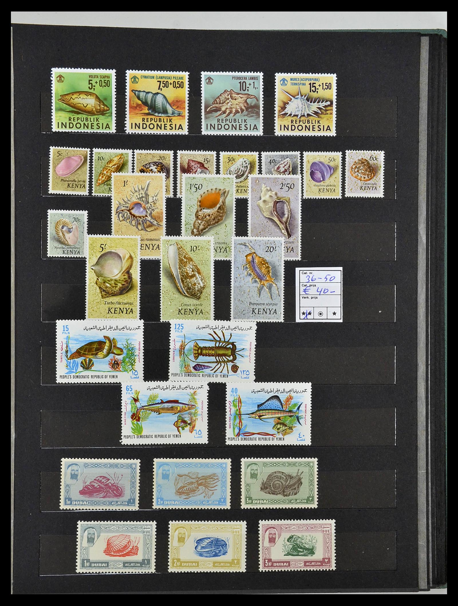34290 073 - Postzegelverzameling 34290 Motief dieren postfris 1926-2005.