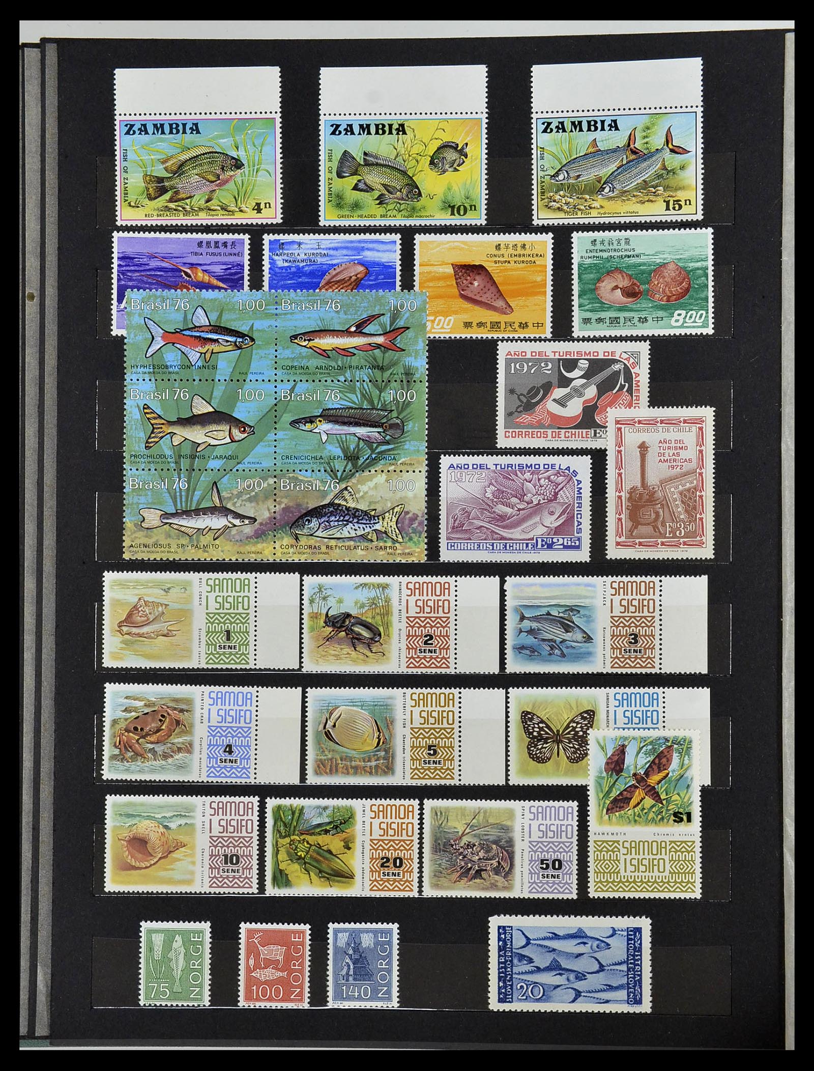 34290 076 - Postzegelverzameling 34290 Motief dieren postfris 1926-2005.