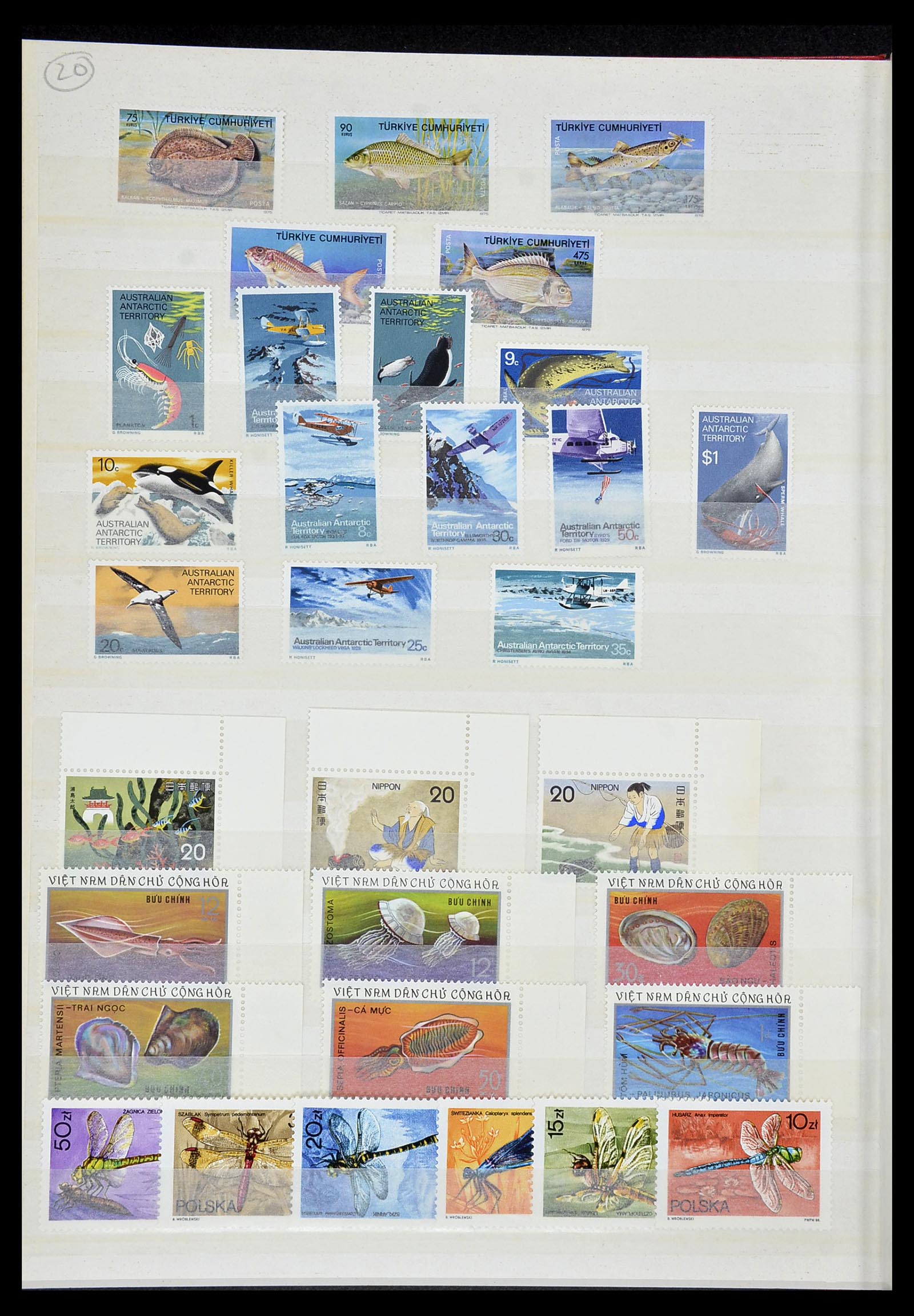 34290 273 - Postzegelverzameling 34290 Motief dieren postfris 1926-2005.
