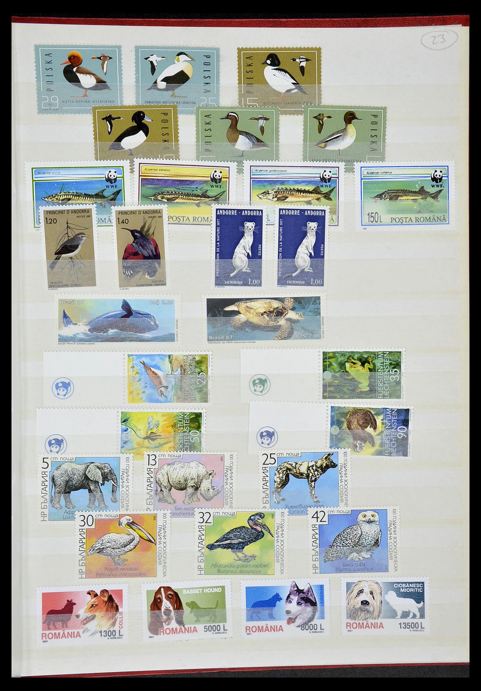 34290 276 - Postzegelverzameling 34290 Motief dieren postfris 1926-2005.