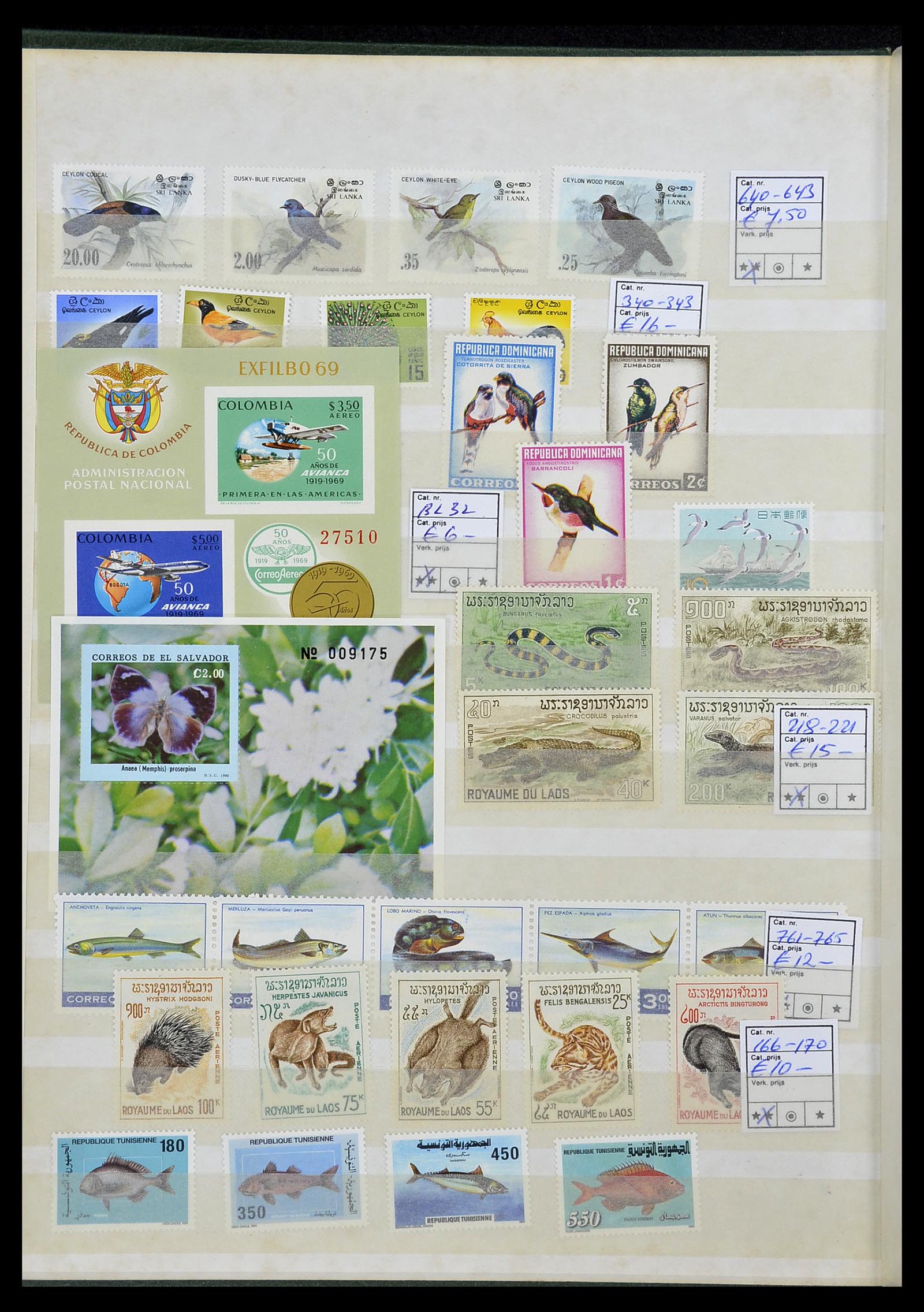 34290 284 - Postzegelverzameling 34290 Motief dieren postfris 1926-2005.