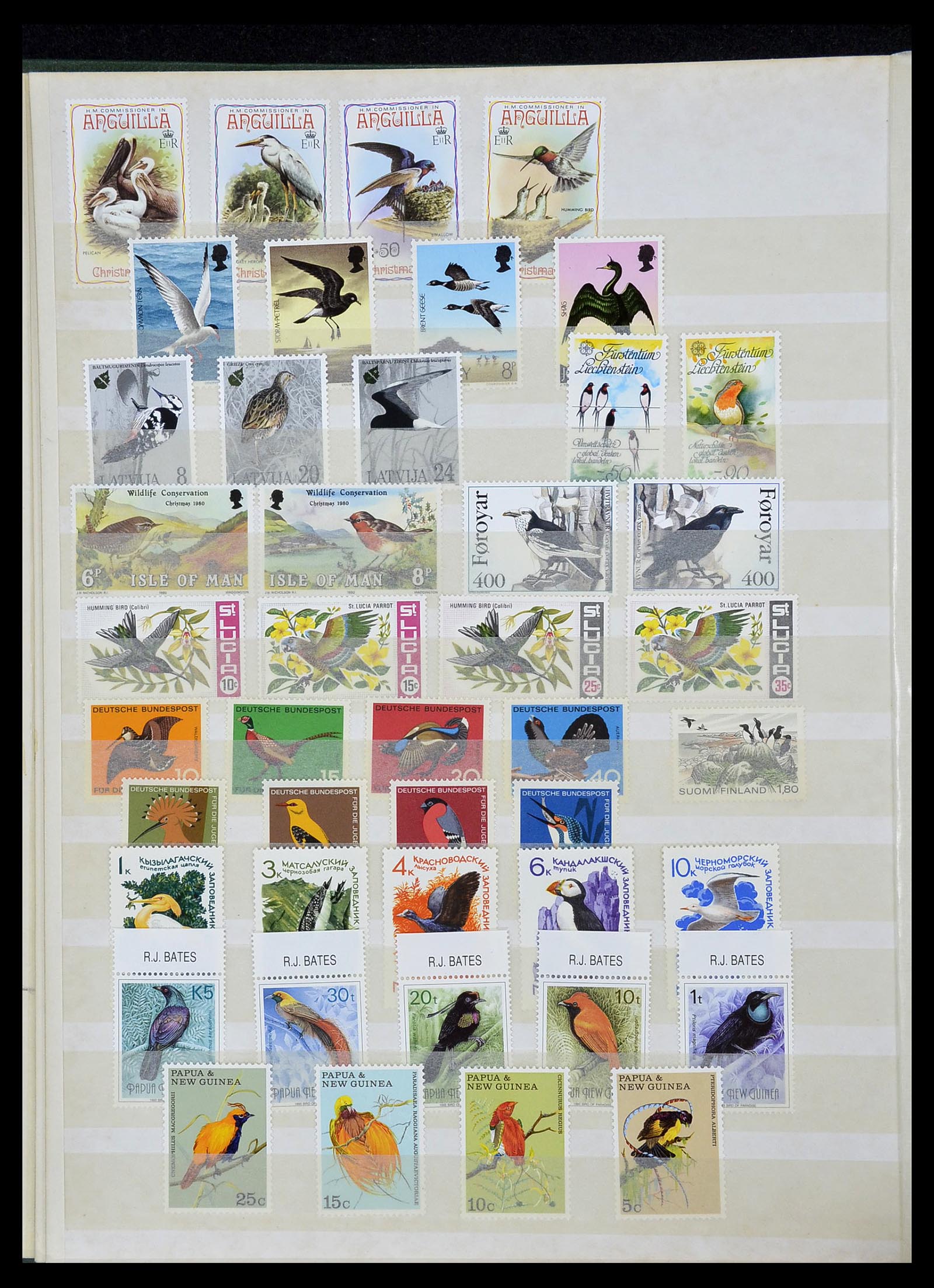 34290 292 - Postzegelverzameling 34290 Motief dieren postfris 1926-2005.
