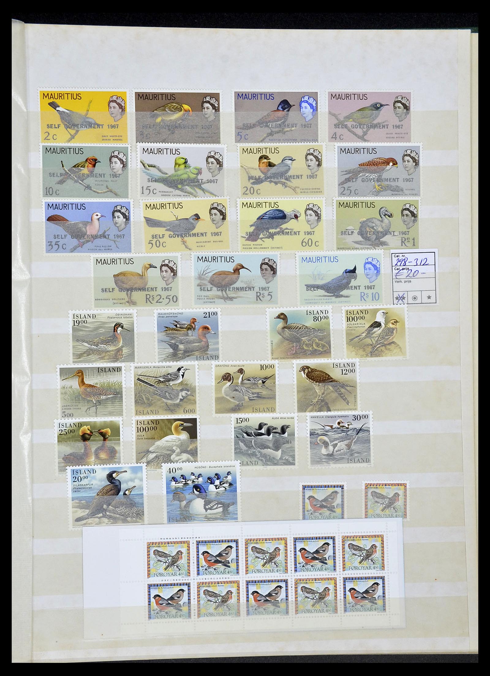 34290 293 - Postzegelverzameling 34290 Motief dieren postfris 1926-2005.
