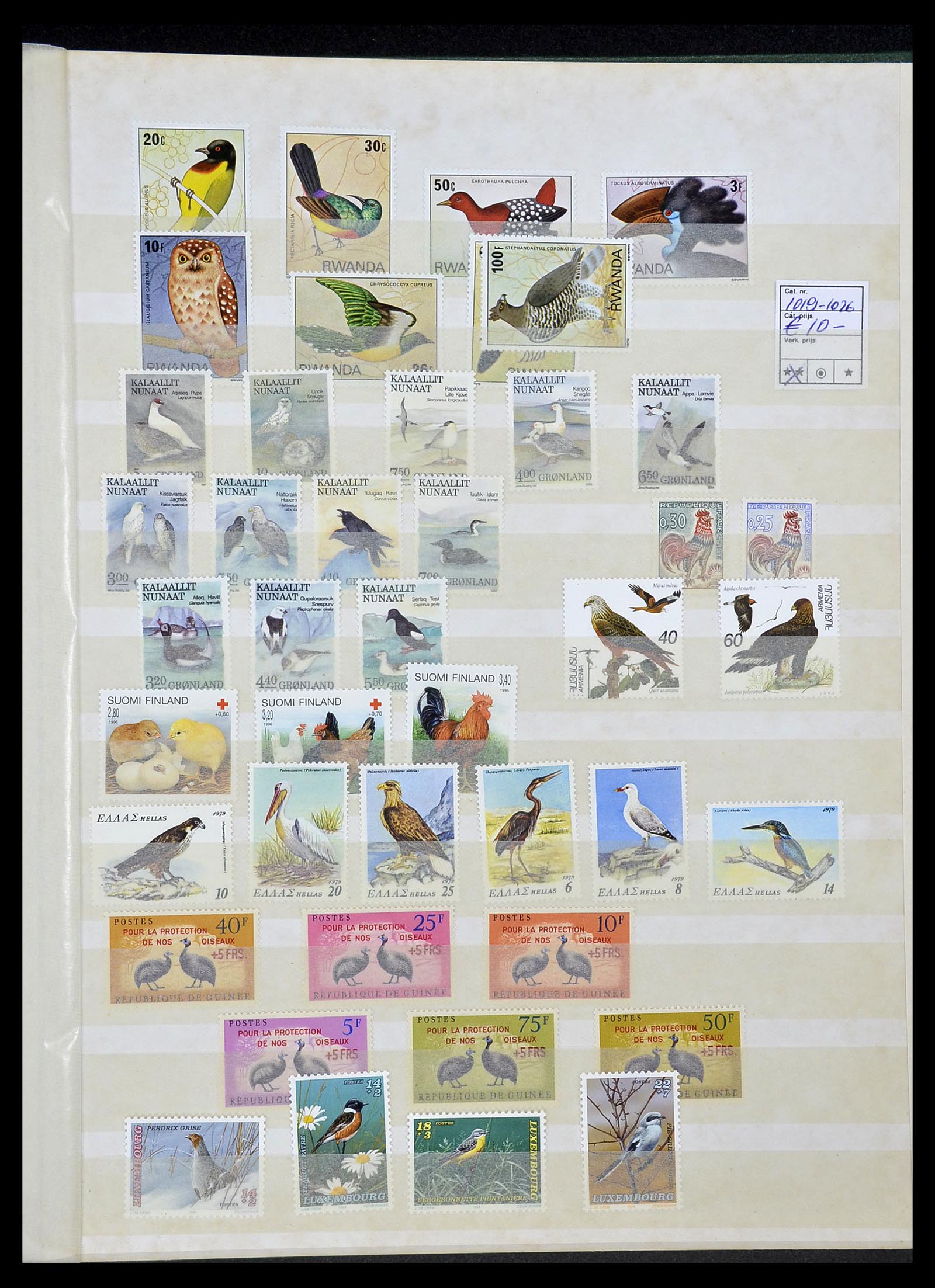 34290 294 - Postzegelverzameling 34290 Motief dieren postfris 1926-2005.