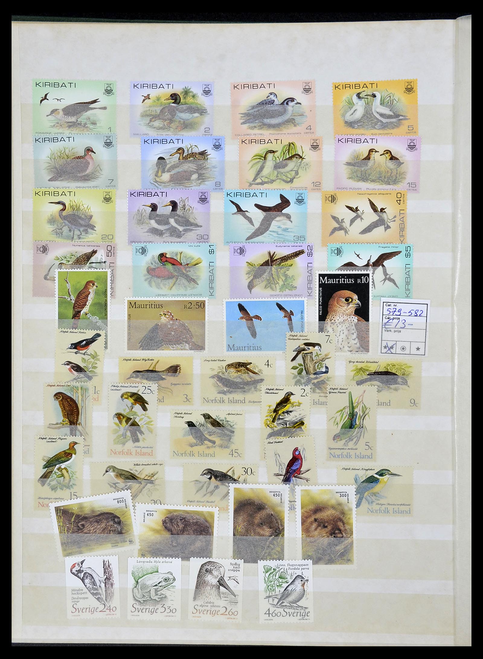 34290 295 - Postzegelverzameling 34290 Motief dieren postfris 1926-2005.