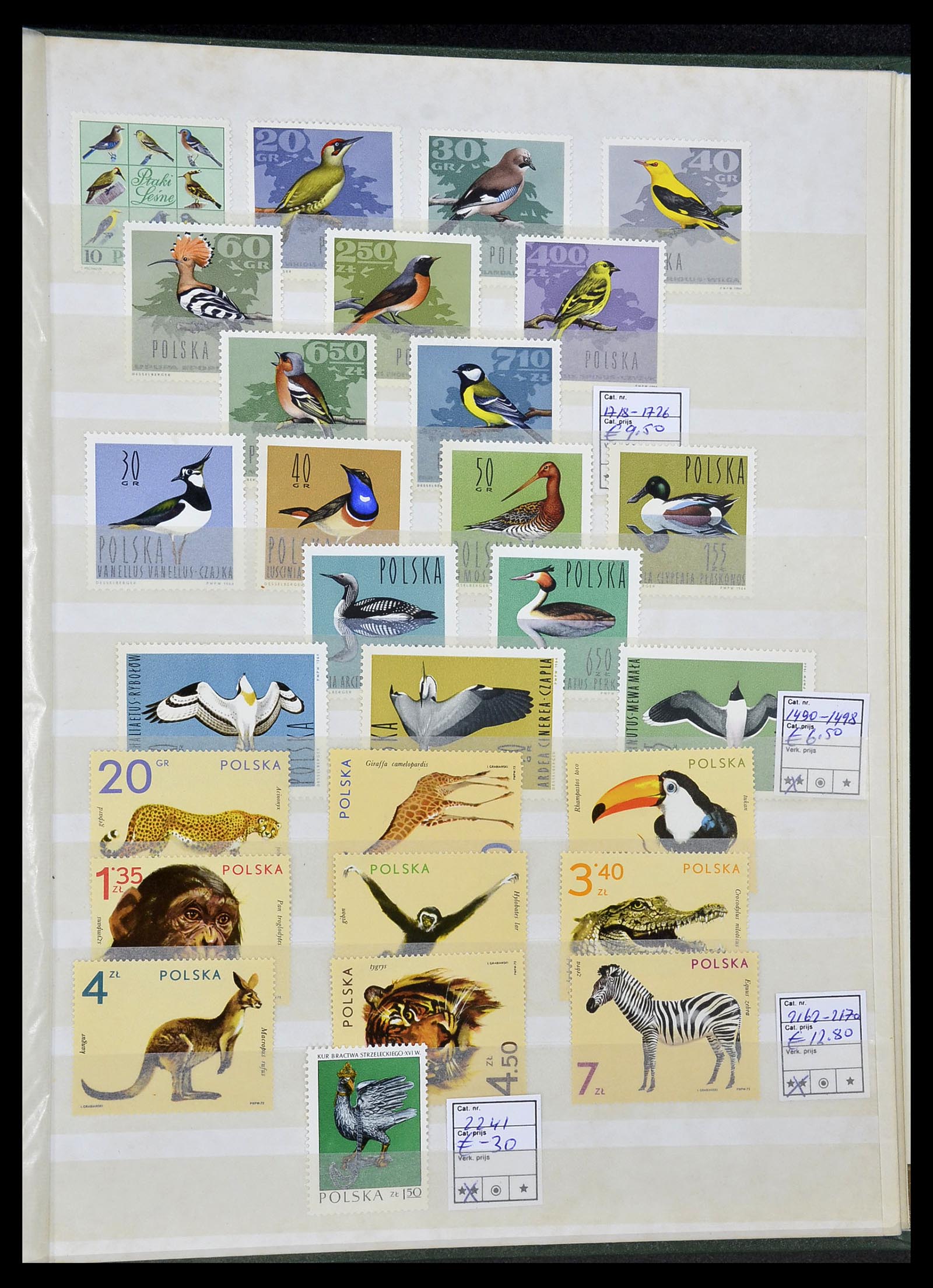 34290 307 - Postzegelverzameling 34290 Motief dieren postfris 1926-2005.