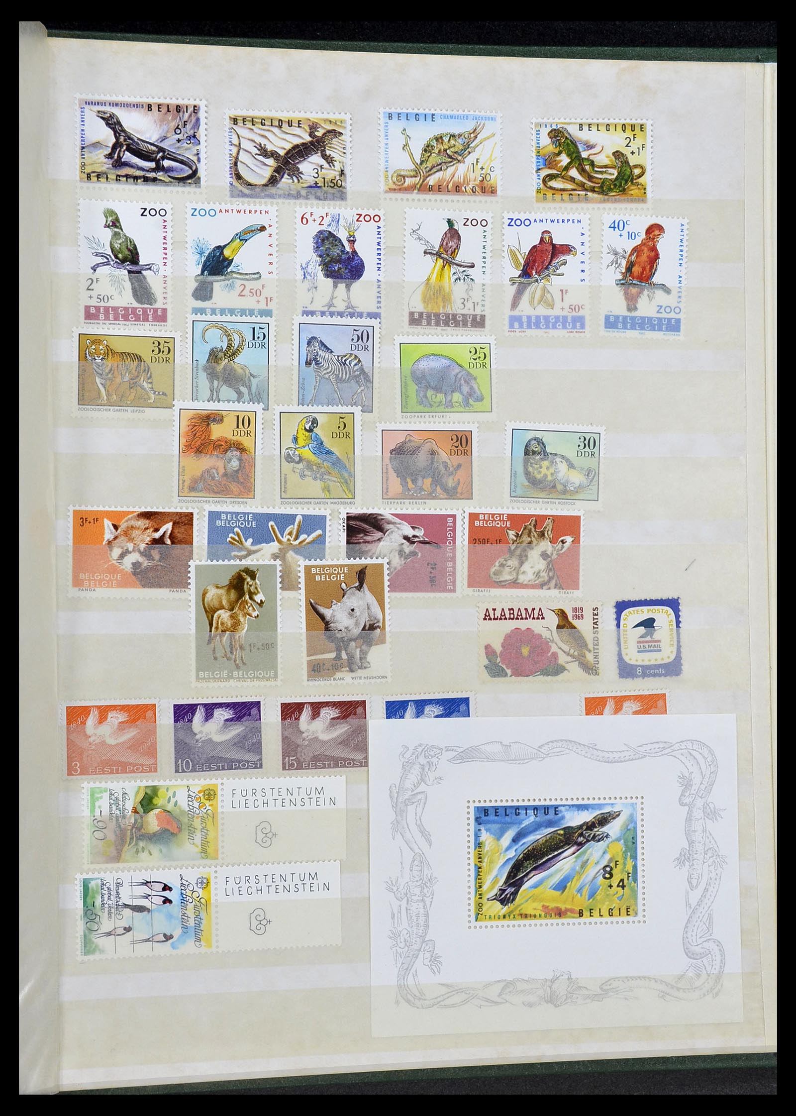34290 309 - Postzegelverzameling 34290 Motief dieren postfris 1926-2005.