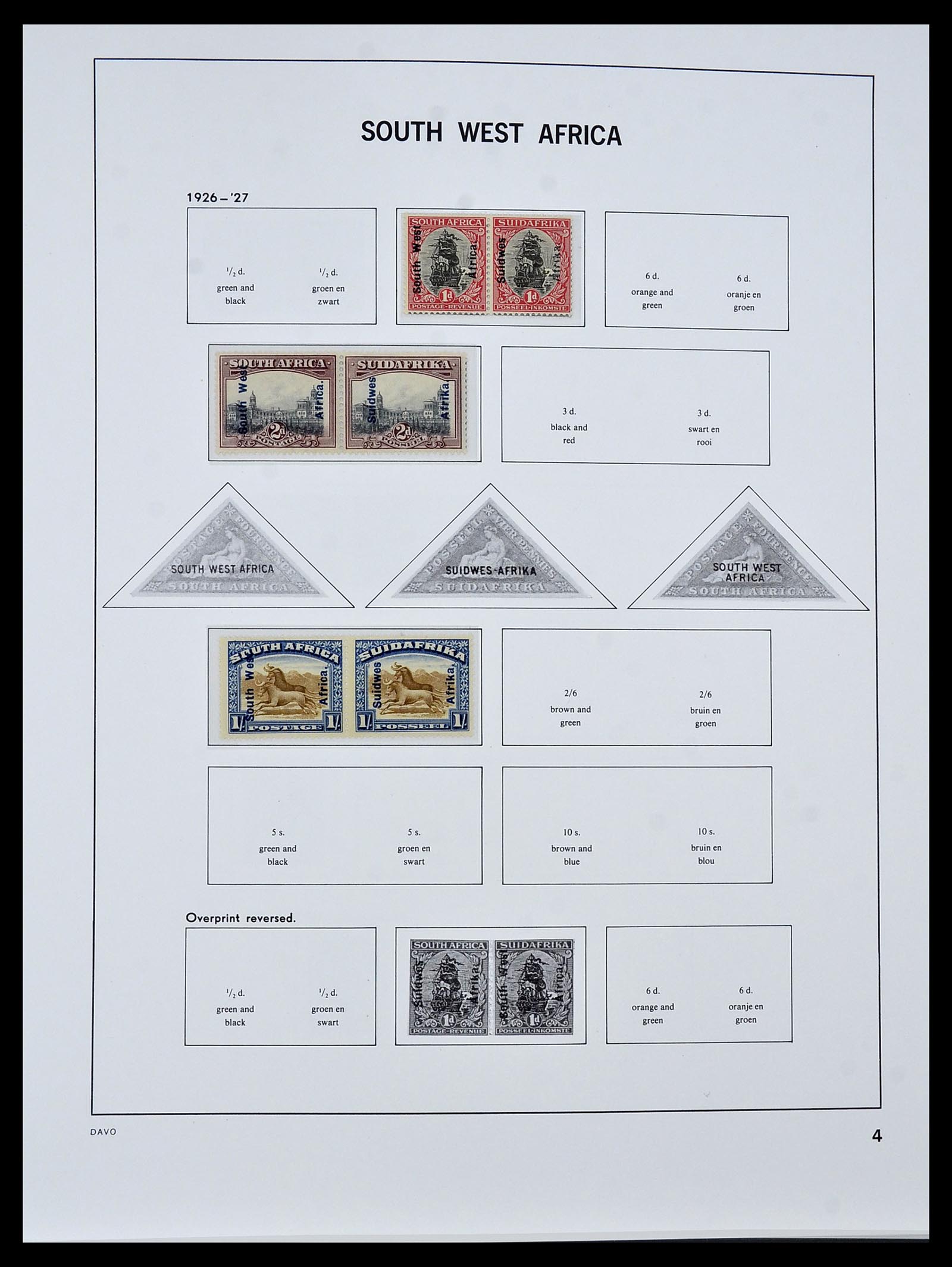 34291 001 - Postzegelverzameling 34291 Zuid West Afrika/Namibië 1926-2017!