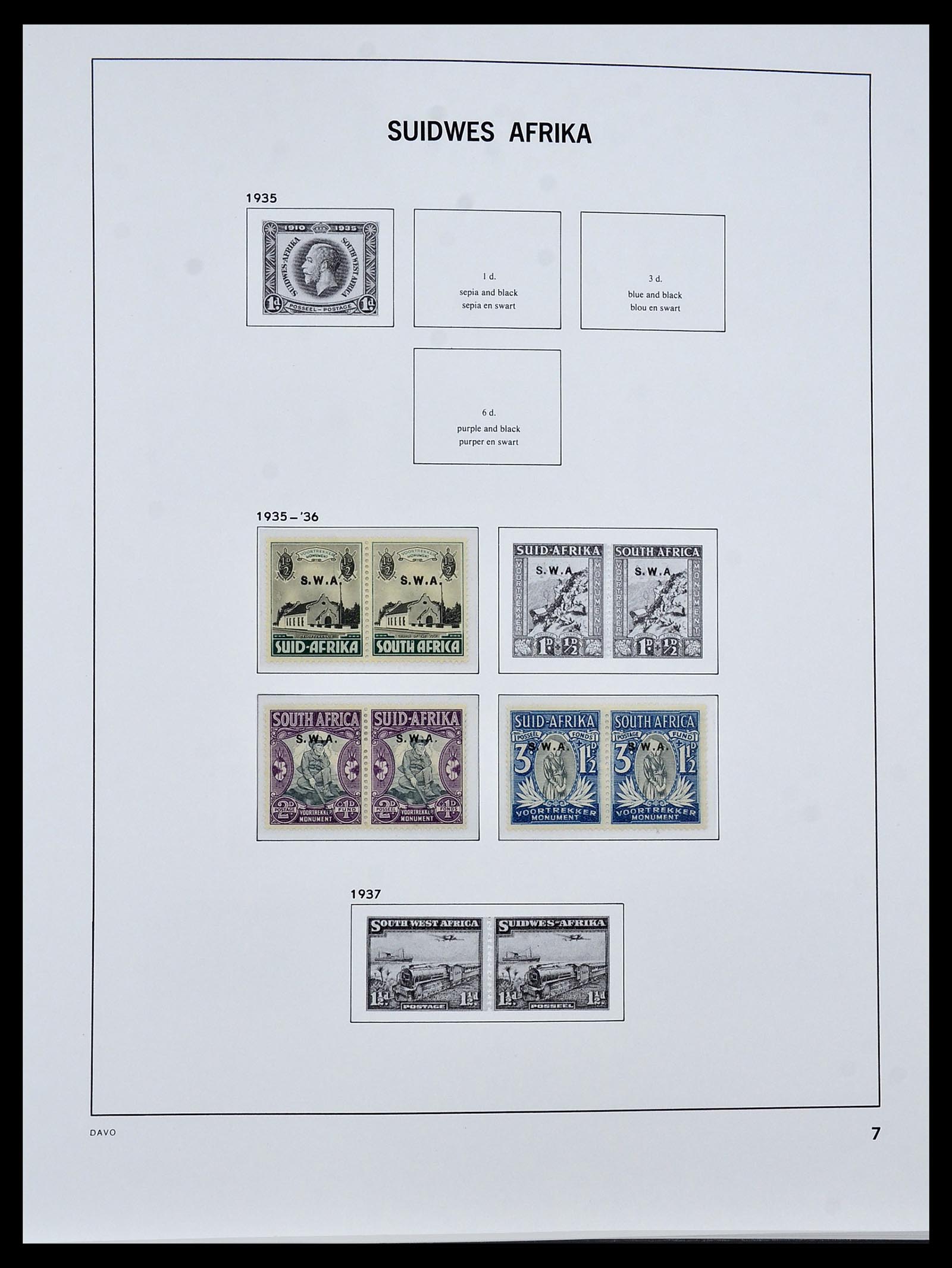 34291 002 - Postzegelverzameling 34291 Zuid West Afrika/Namibië 1926-2017!