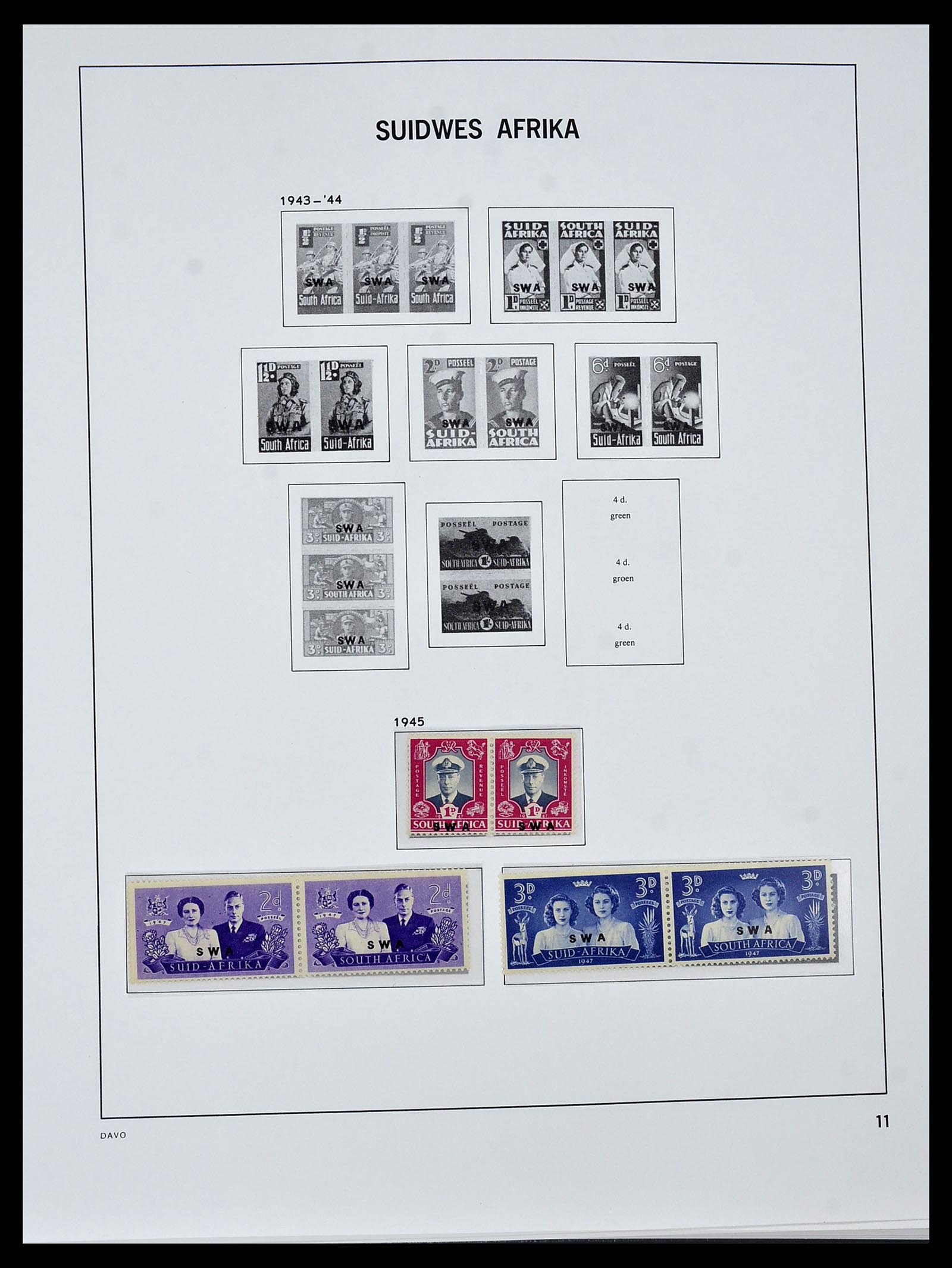 34291 006 - Postzegelverzameling 34291 Zuid West Afrika/Namibië 1926-2017!