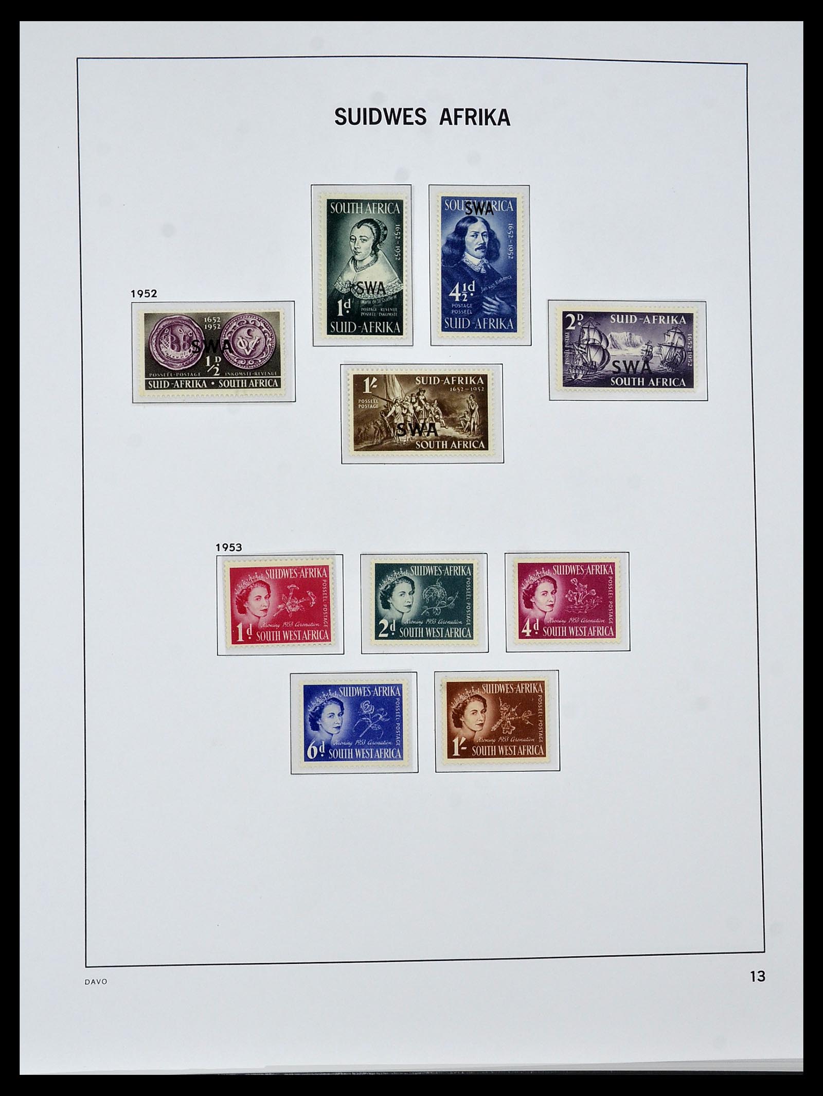 34291 008 - Postzegelverzameling 34291 Zuid West Afrika/Namibië 1926-2017!
