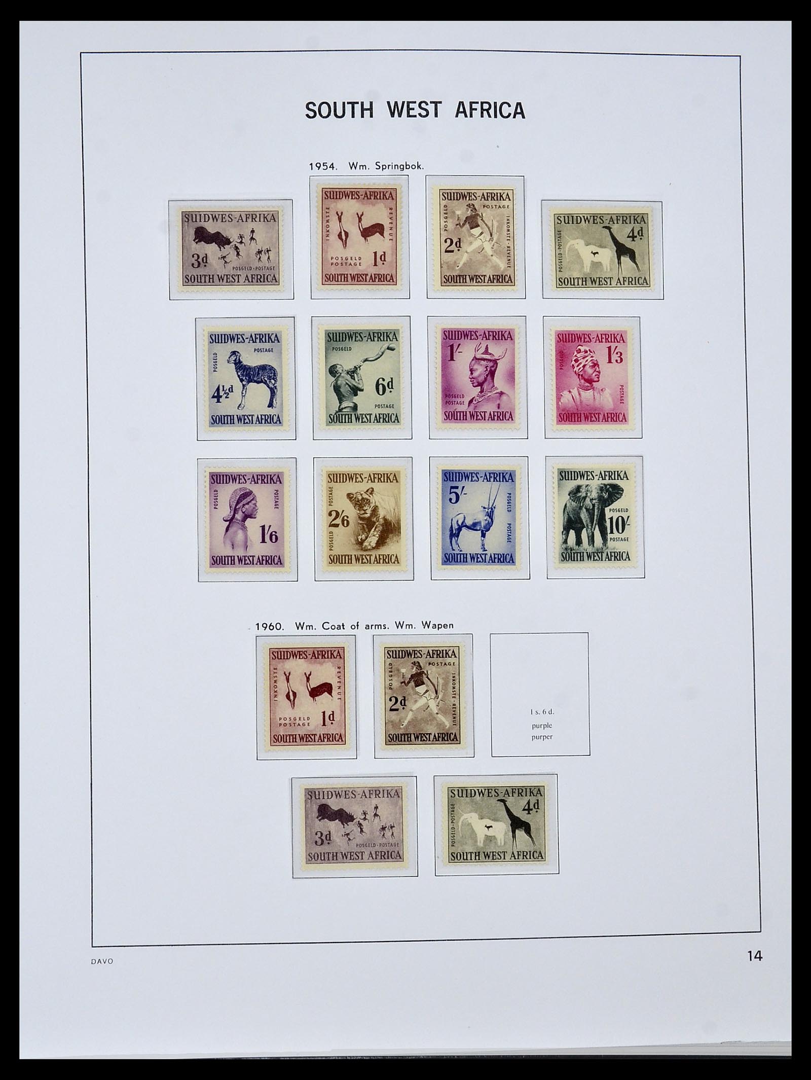 34291 009 - Postzegelverzameling 34291 Zuid West Afrika/Namibië 1926-2017!