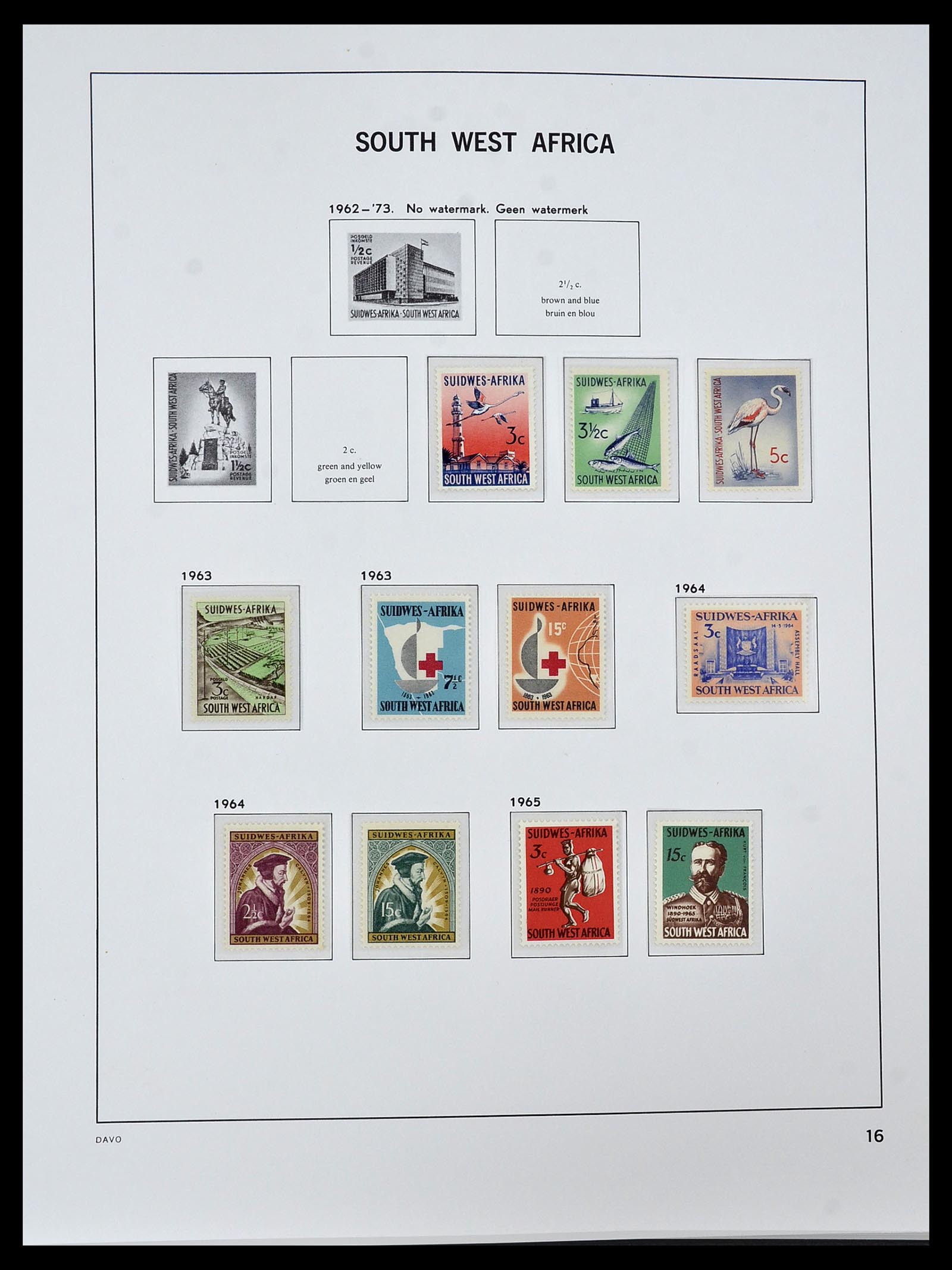 34291 011 - Postzegelverzameling 34291 Zuid West Afrika/Namibië 1926-2017!