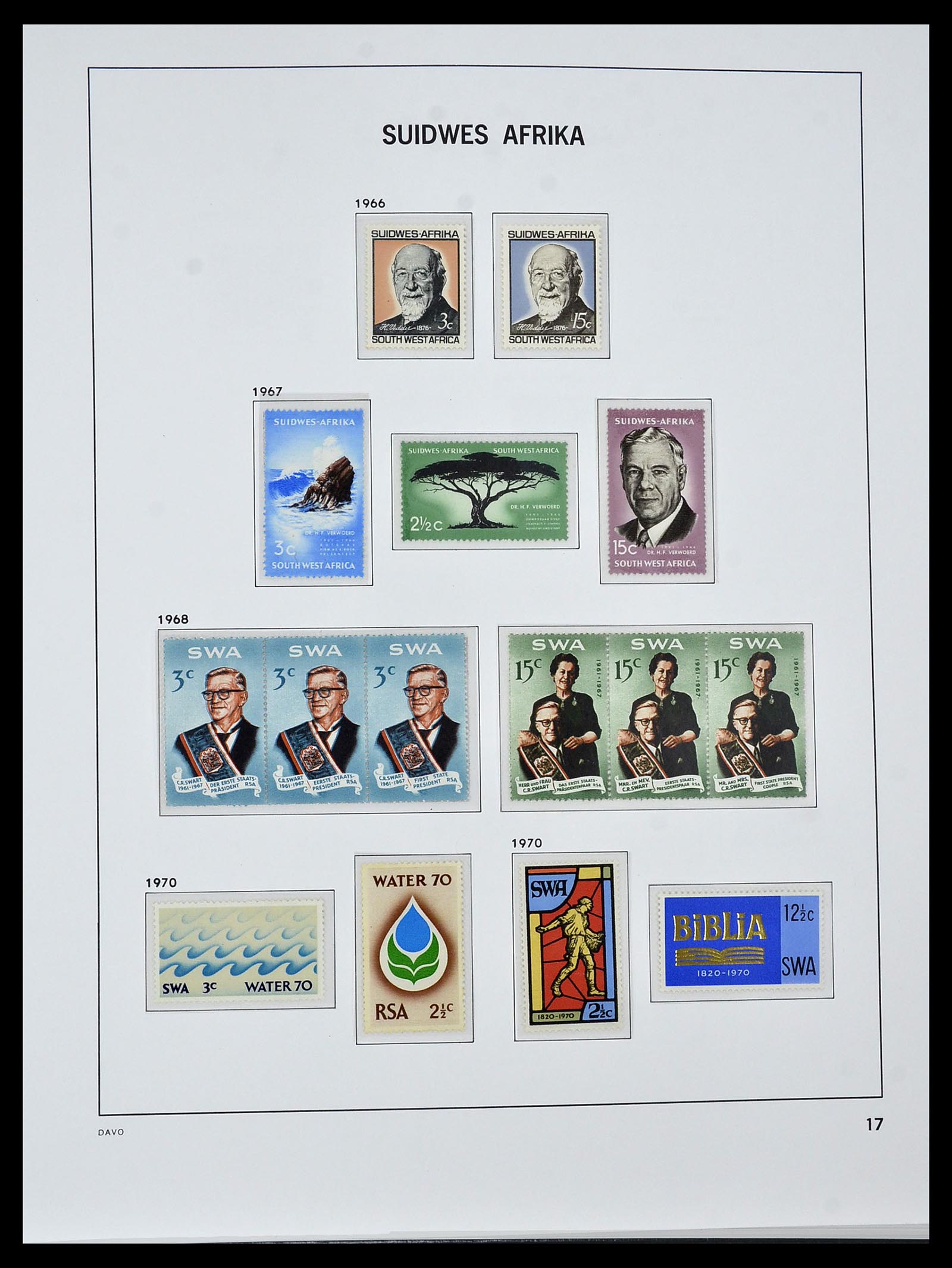 34291 012 - Postzegelverzameling 34291 Zuid West Afrika/Namibië 1926-2017!