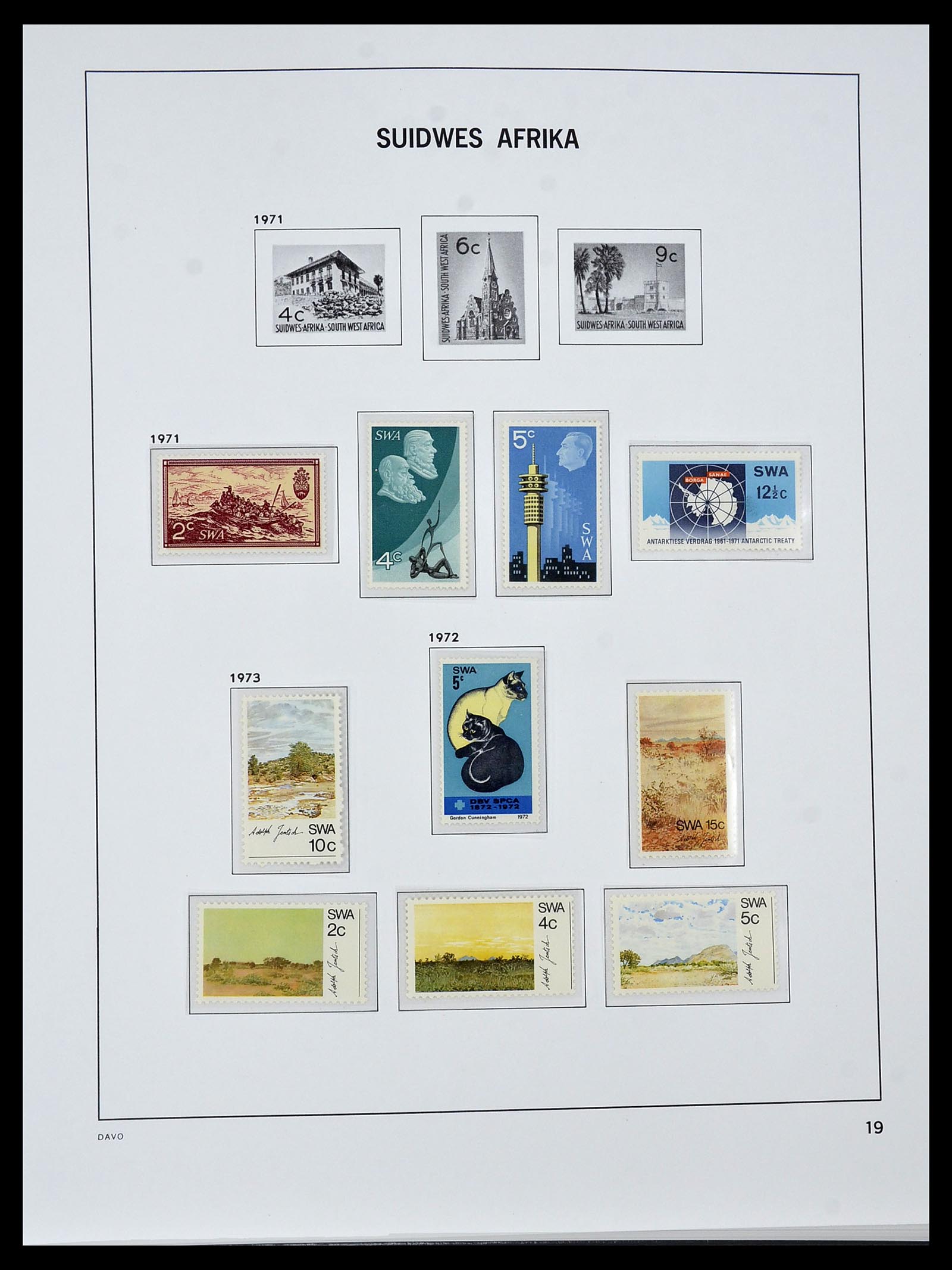 34291 014 - Postzegelverzameling 34291 Zuid West Afrika/Namibië 1926-2017!