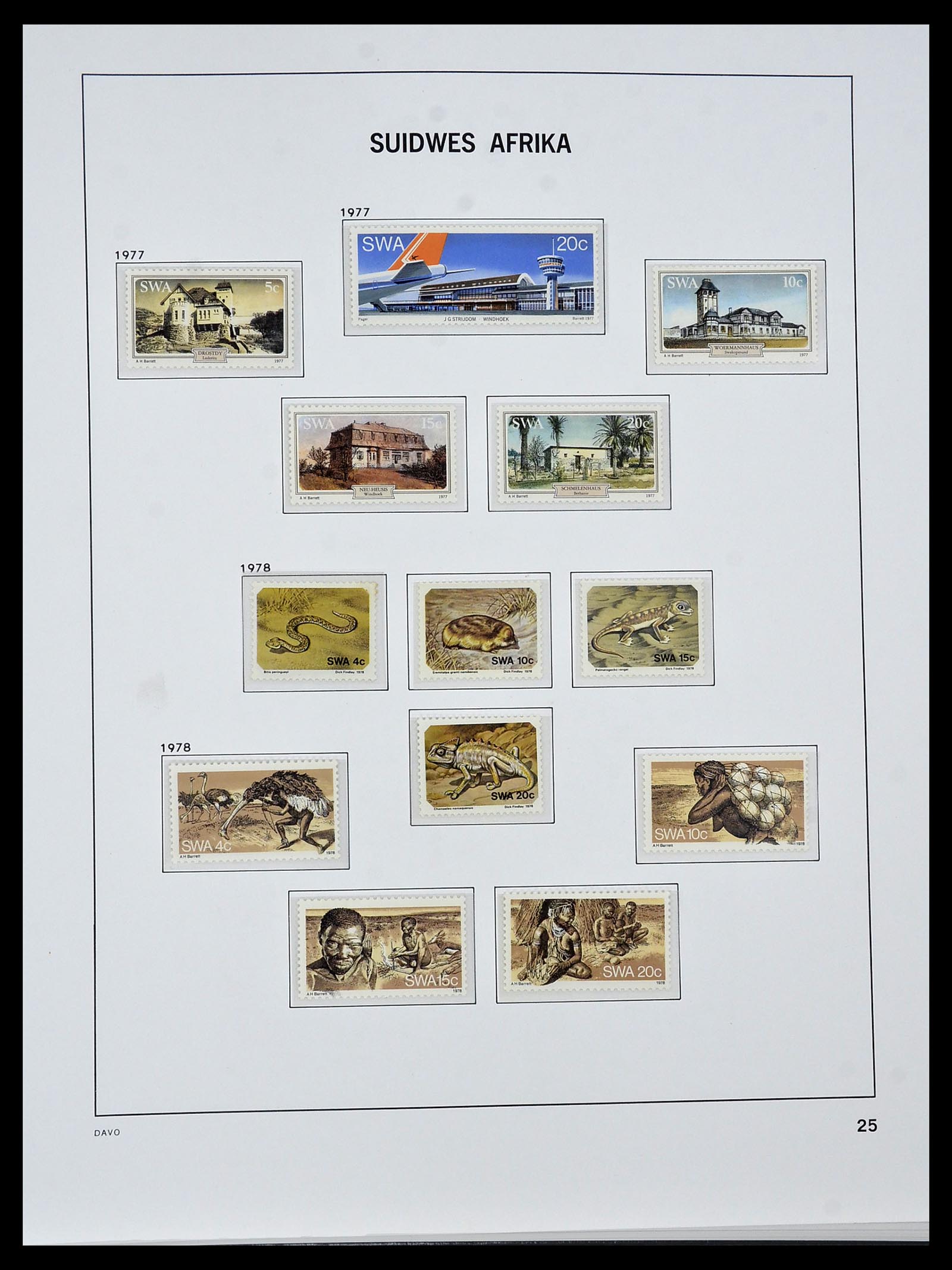 34291 021 - Postzegelverzameling 34291 Zuid West Afrika/Namibië 1926-2017!