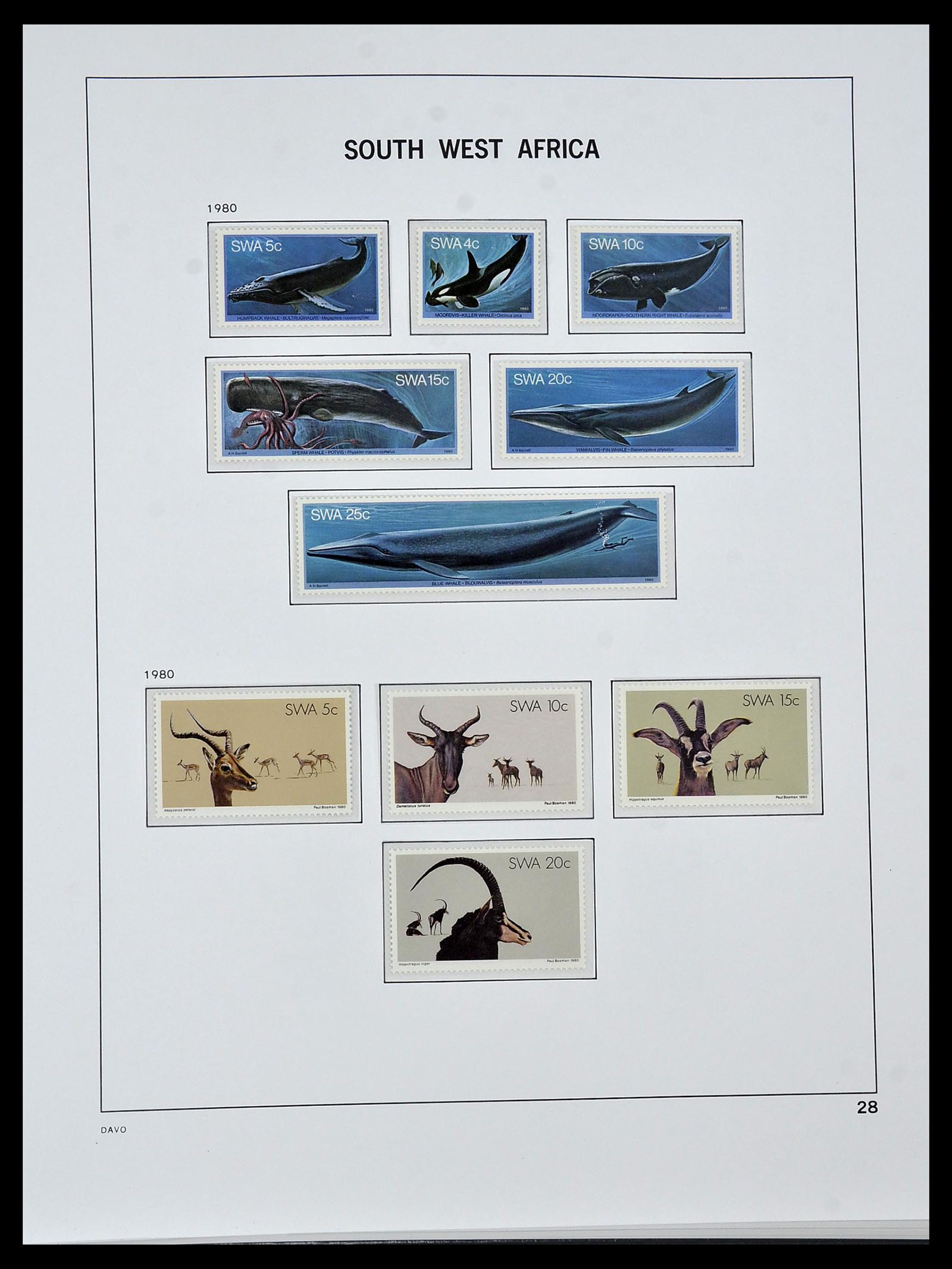 34291 025 - Postzegelverzameling 34291 Zuid West Afrika/Namibië 1926-2017!