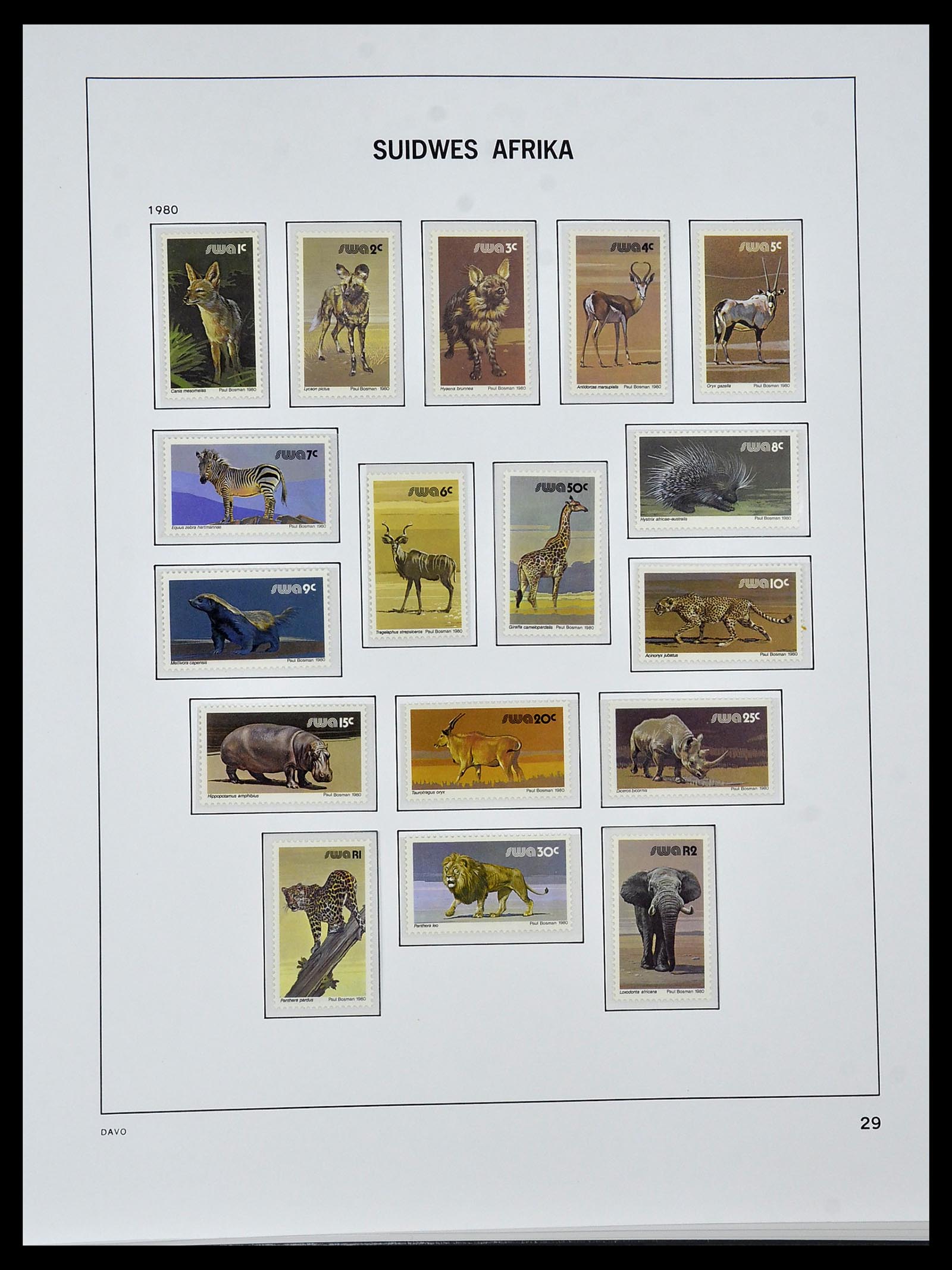 34291 026 - Postzegelverzameling 34291 Zuid West Afrika/Namibië 1926-2017!