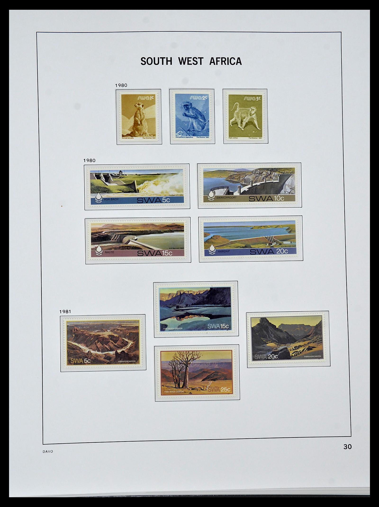 34291 028 - Postzegelverzameling 34291 Zuid West Afrika/Namibië 1926-2017!