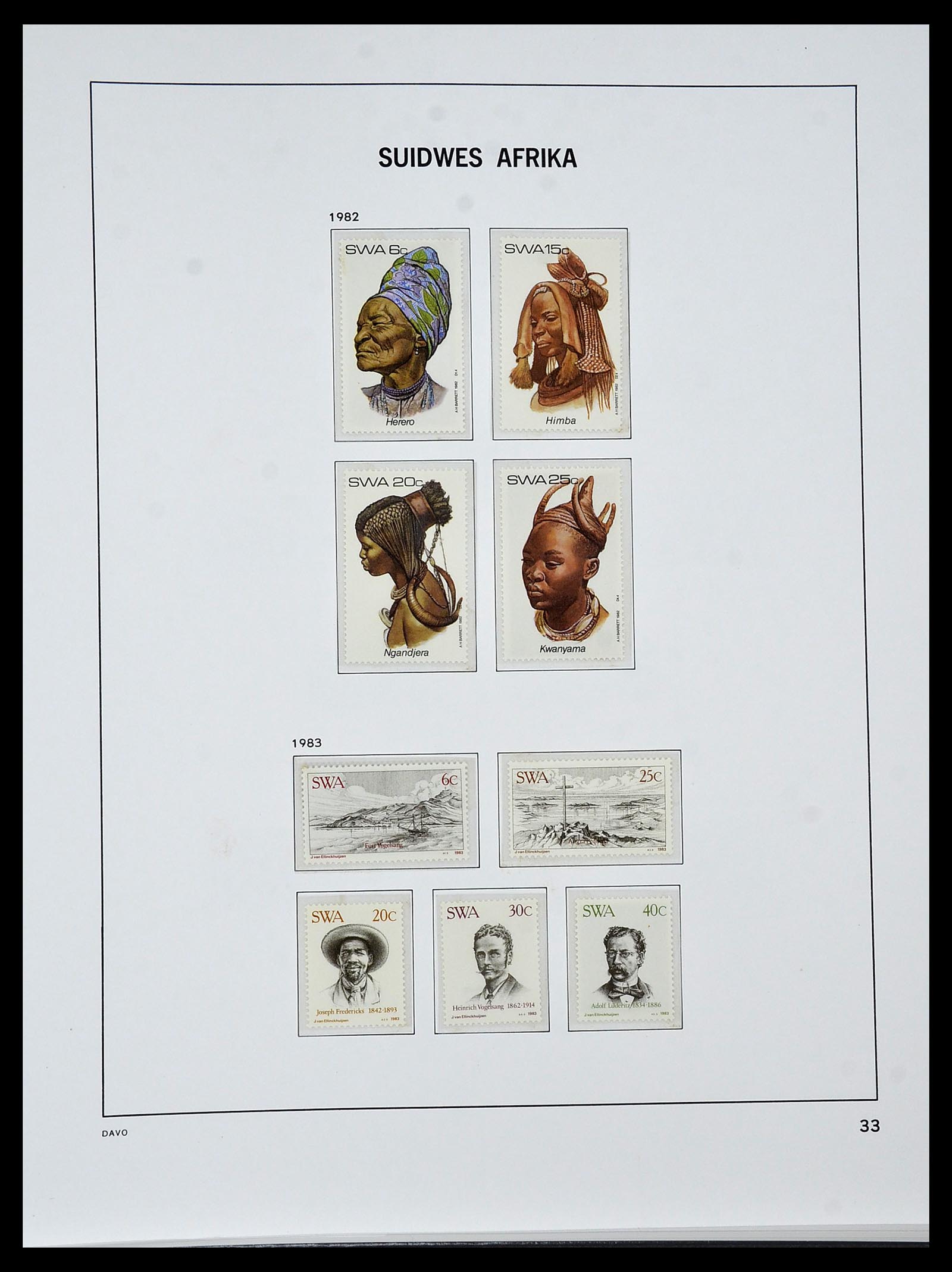 34291 032 - Postzegelverzameling 34291 Zuid West Afrika/Namibië 1926-2017!
