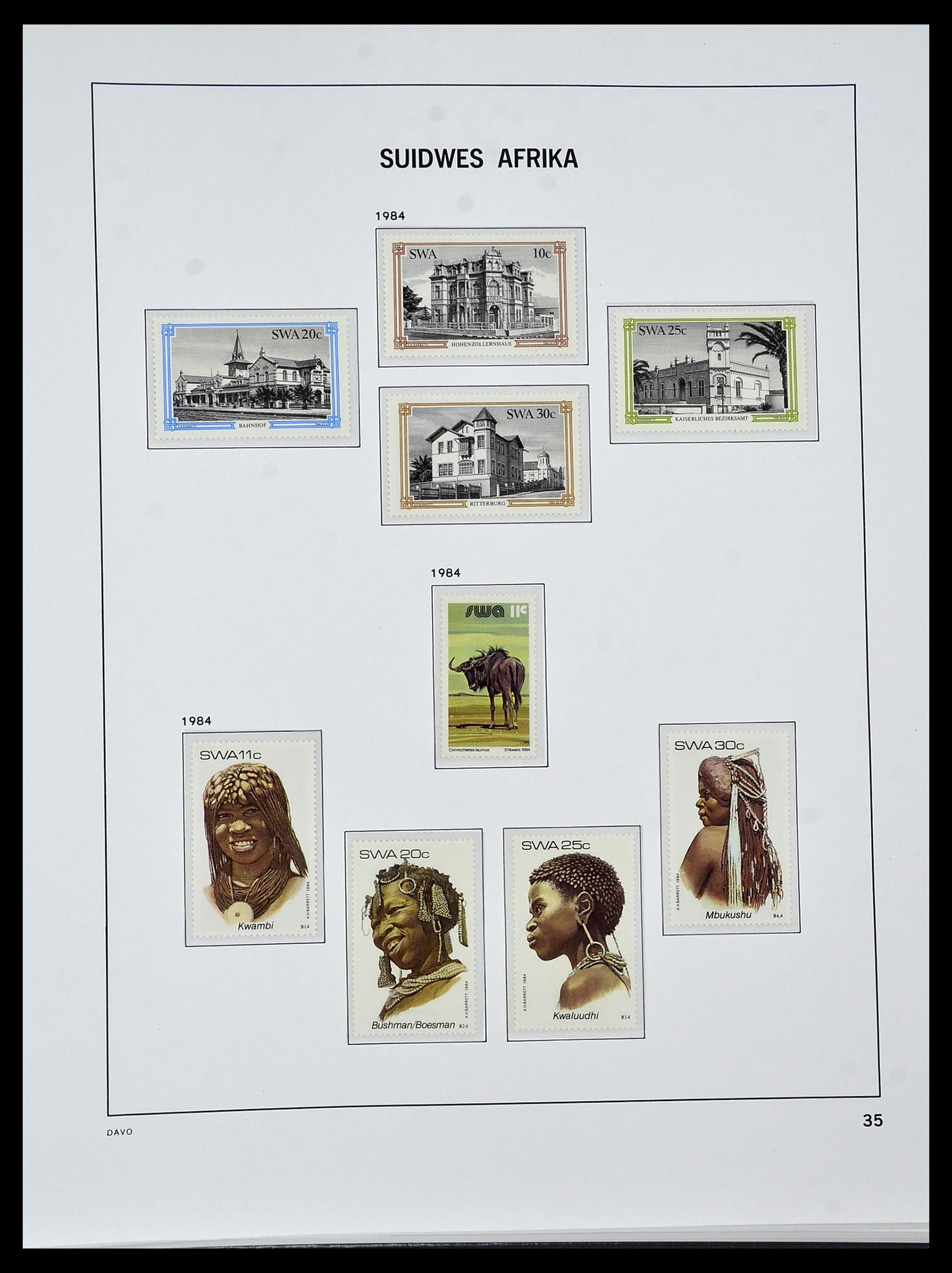 34291 034 - Postzegelverzameling 34291 Zuid West Afrika/Namibië 1926-2017!