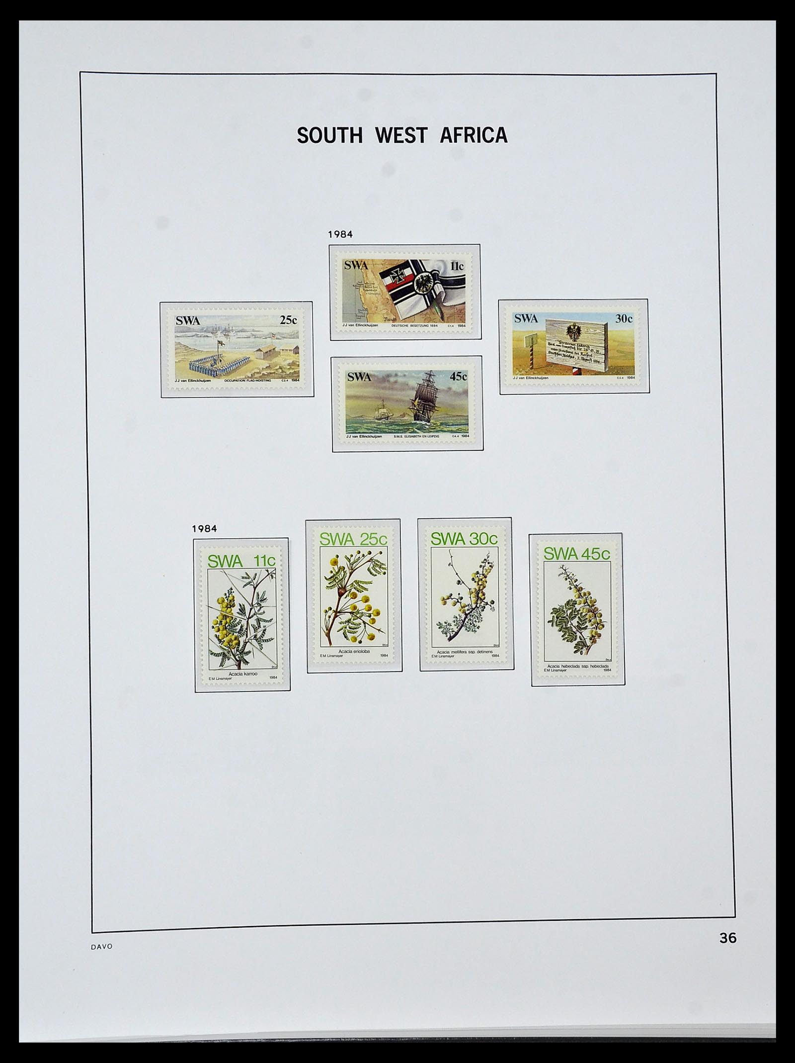 34291 035 - Postzegelverzameling 34291 Zuid West Afrika/Namibië 1926-2017!