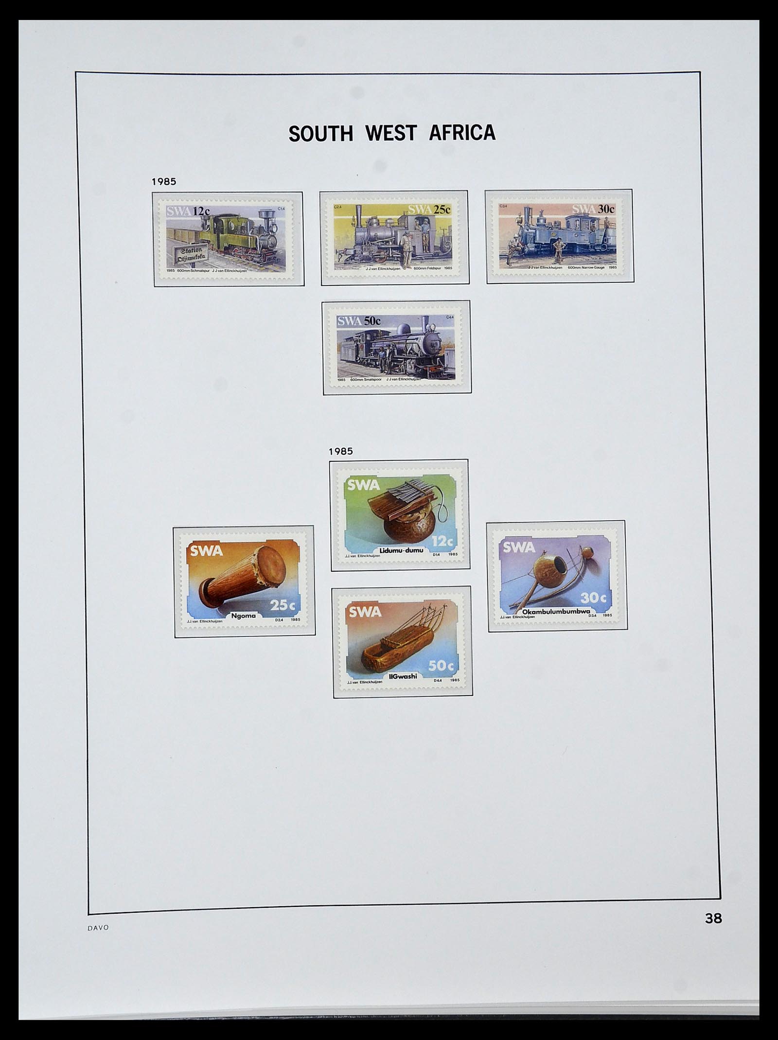 34291 037 - Postzegelverzameling 34291 Zuid West Afrika/Namibië 1926-2017!