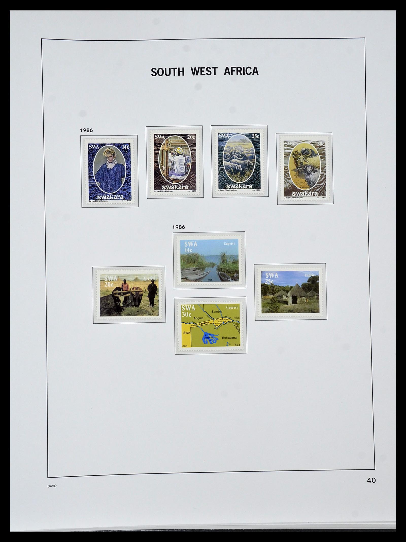 34291 039 - Postzegelverzameling 34291 Zuid West Afrika/Namibië 1926-2017!