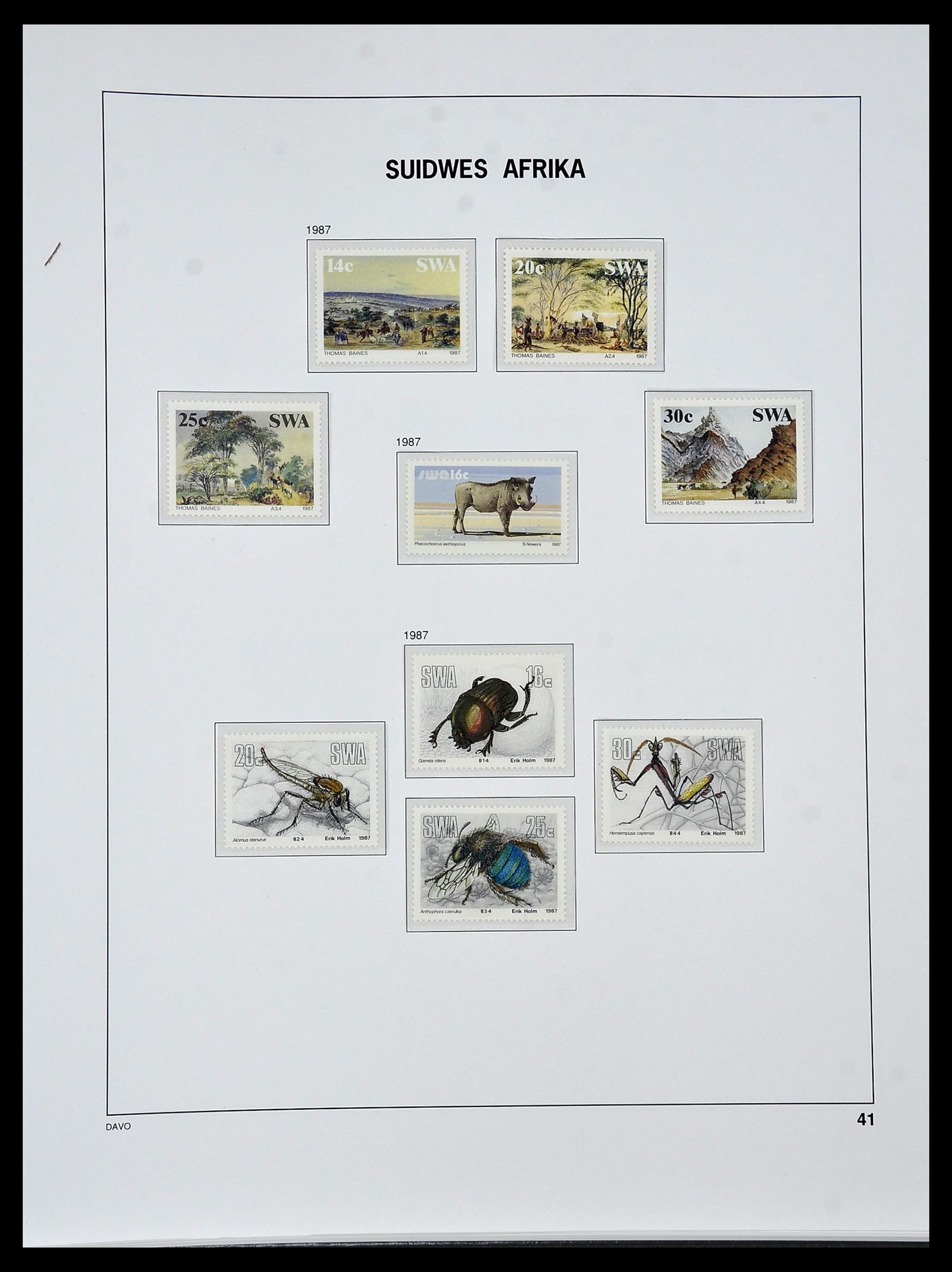34291 041 - Postzegelverzameling 34291 Zuid West Afrika/Namibië 1926-2017!