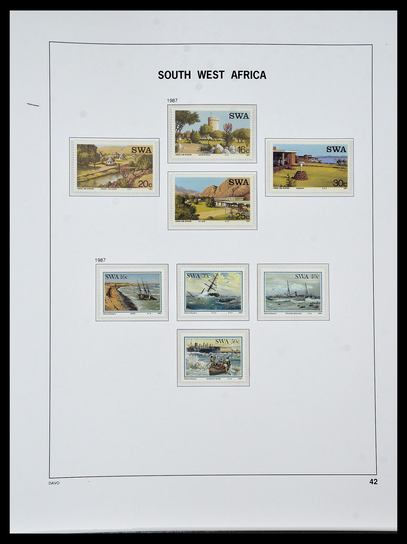 34291 042 - Postzegelverzameling 34291 Zuid West Afrika/Namibië 1926-2017!