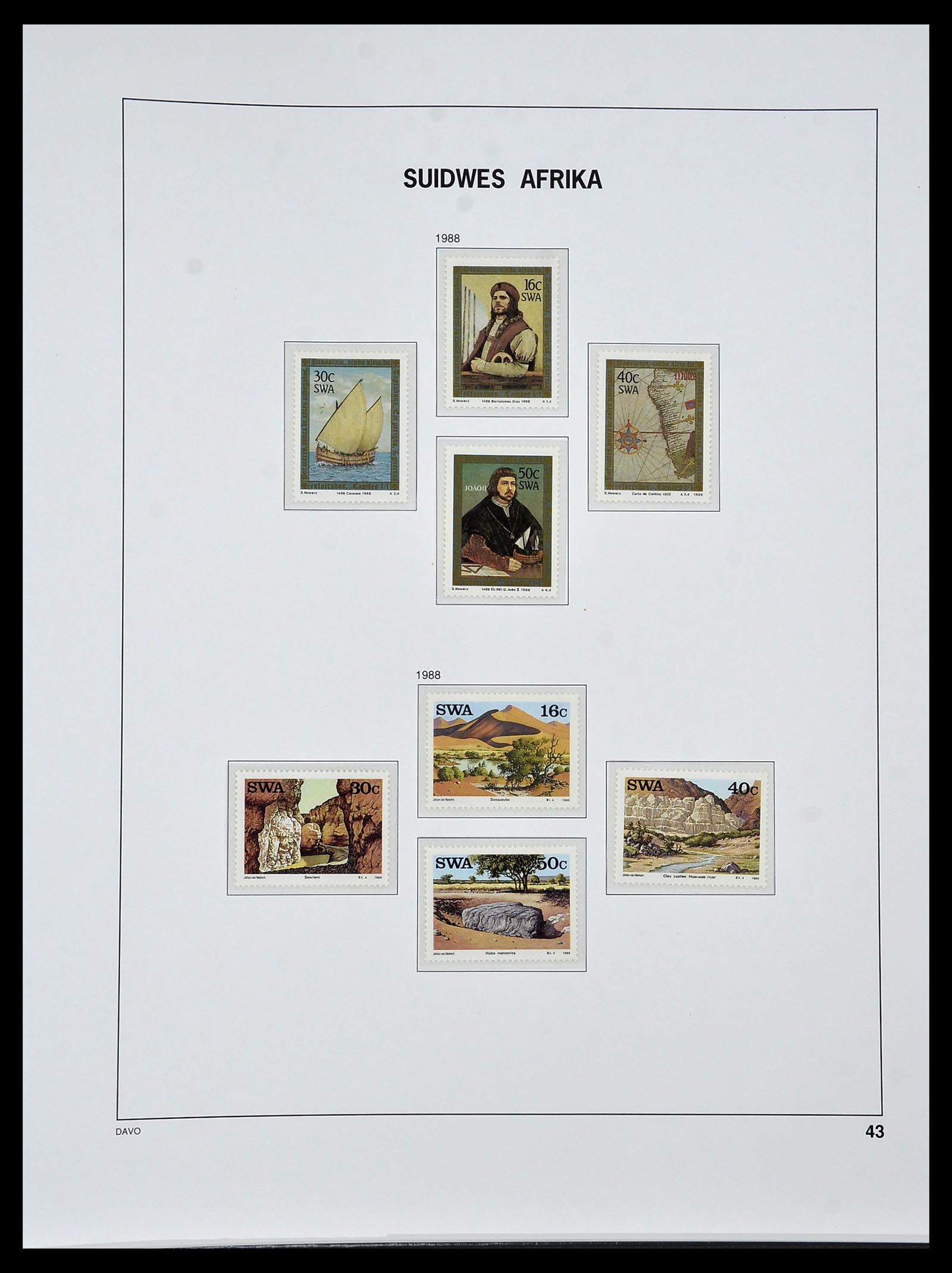 34291 043 - Postzegelverzameling 34291 Zuid West Afrika/Namibië 1926-2017!