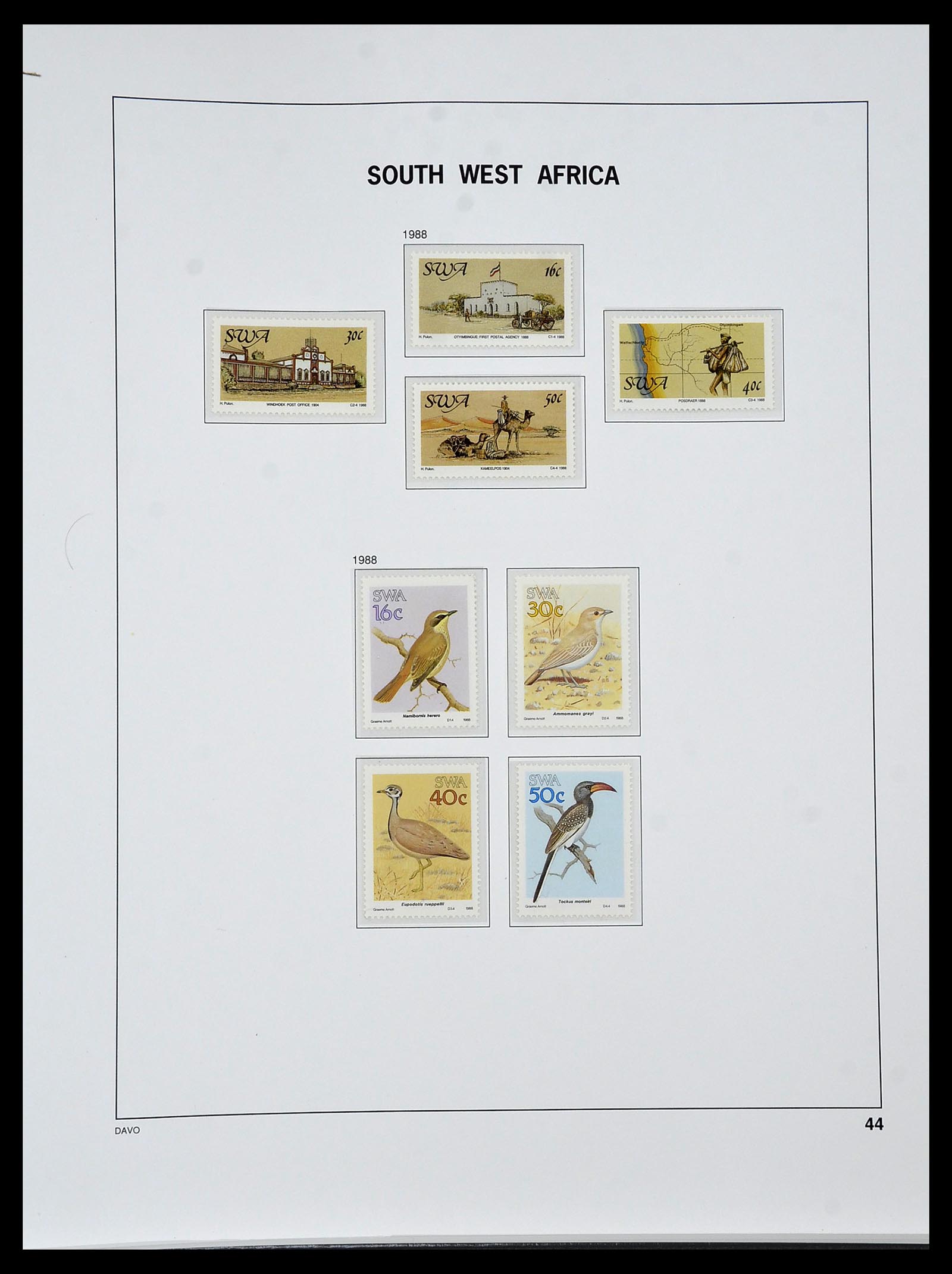 34291 044 - Postzegelverzameling 34291 Zuid West Afrika/Namibië 1926-2017!