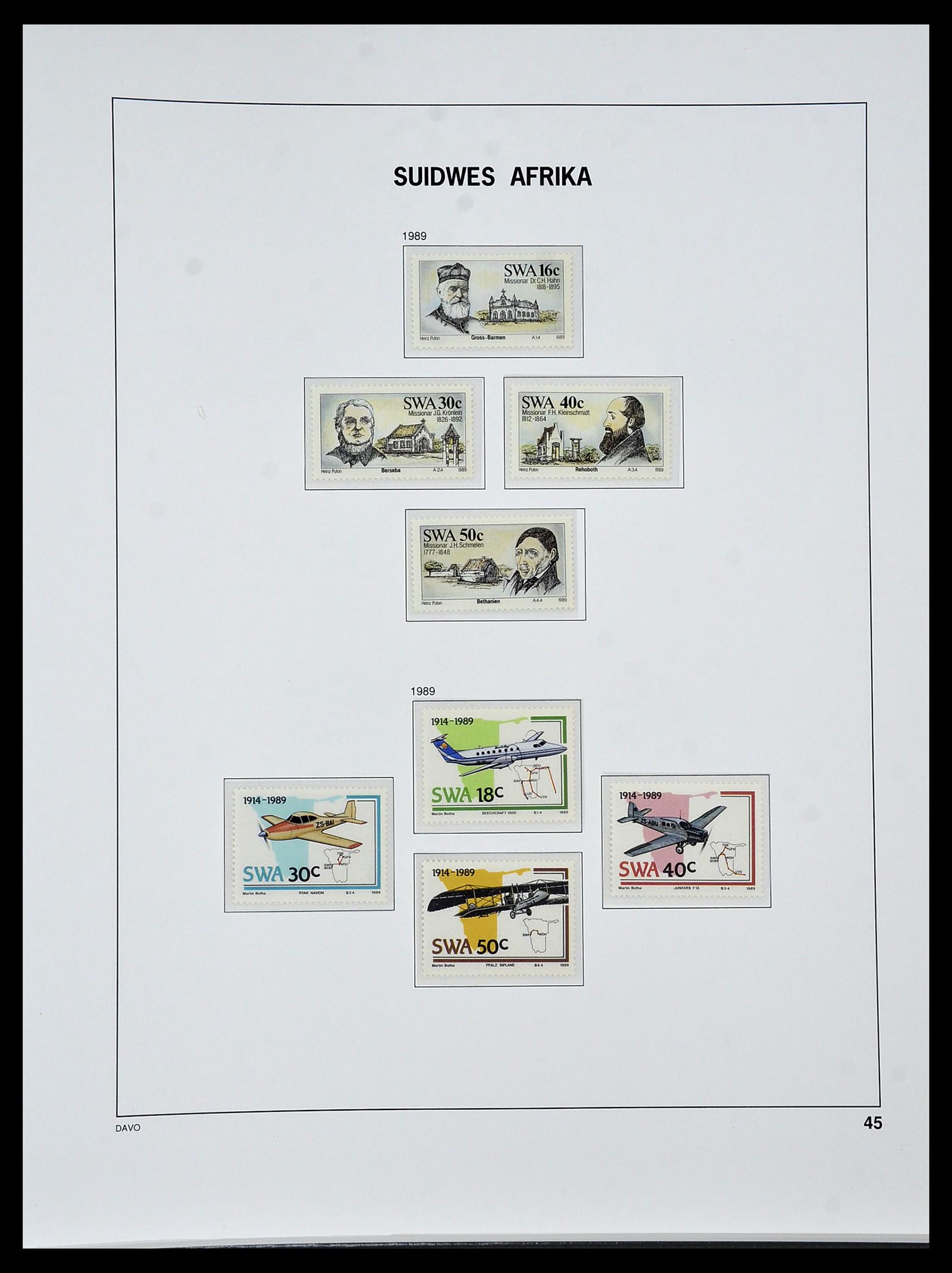 34291 046 - Postzegelverzameling 34291 Zuid West Afrika/Namibië 1926-2017!