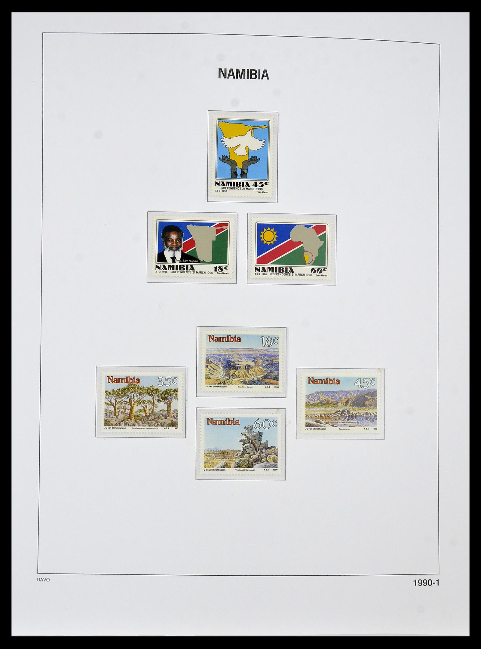 34291 053 - Postzegelverzameling 34291 Zuid West Afrika/Namibië 1926-2017!