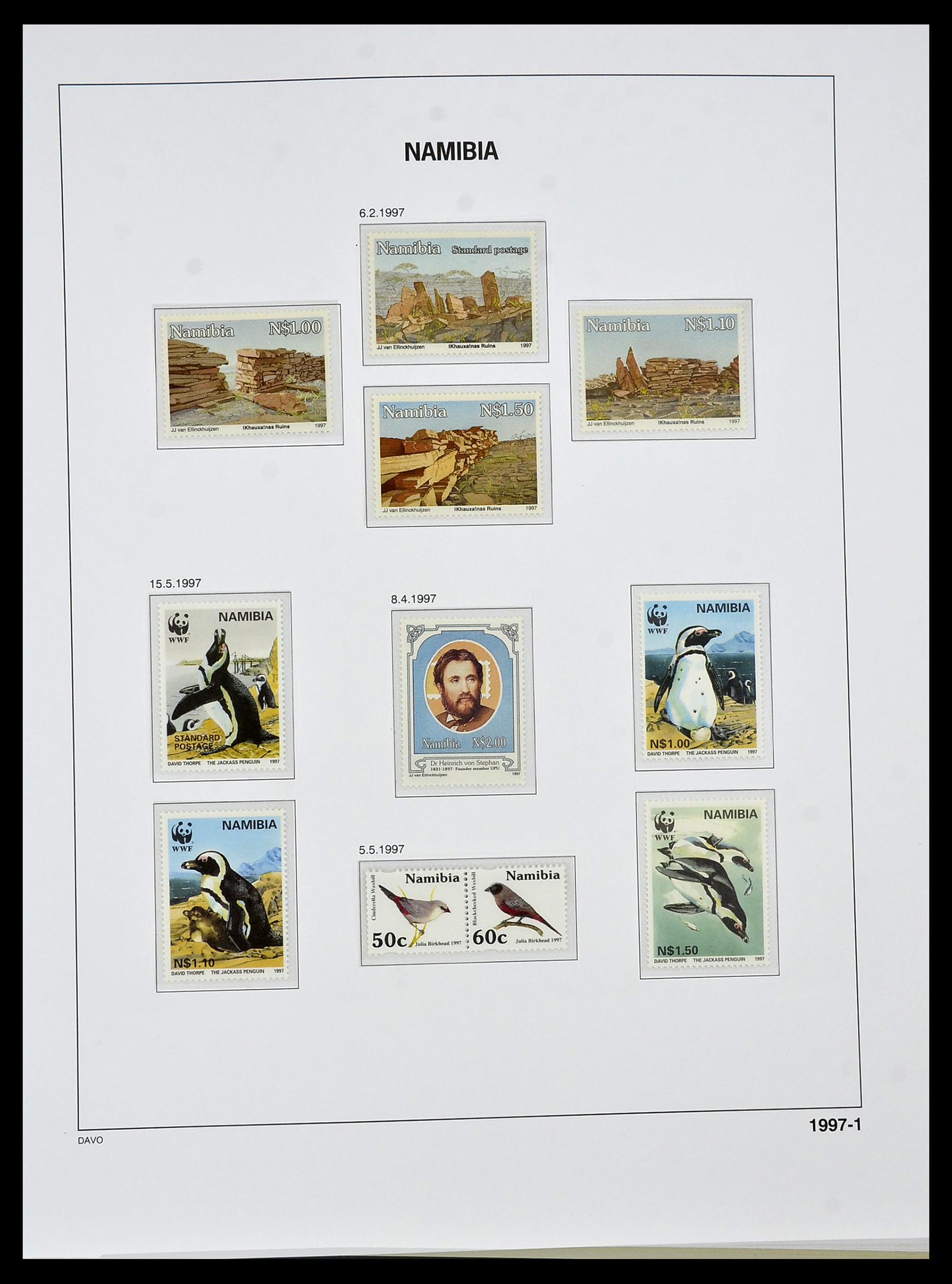 34291 077 - Postzegelverzameling 34291 Zuid West Afrika/Namibië 1926-2017!