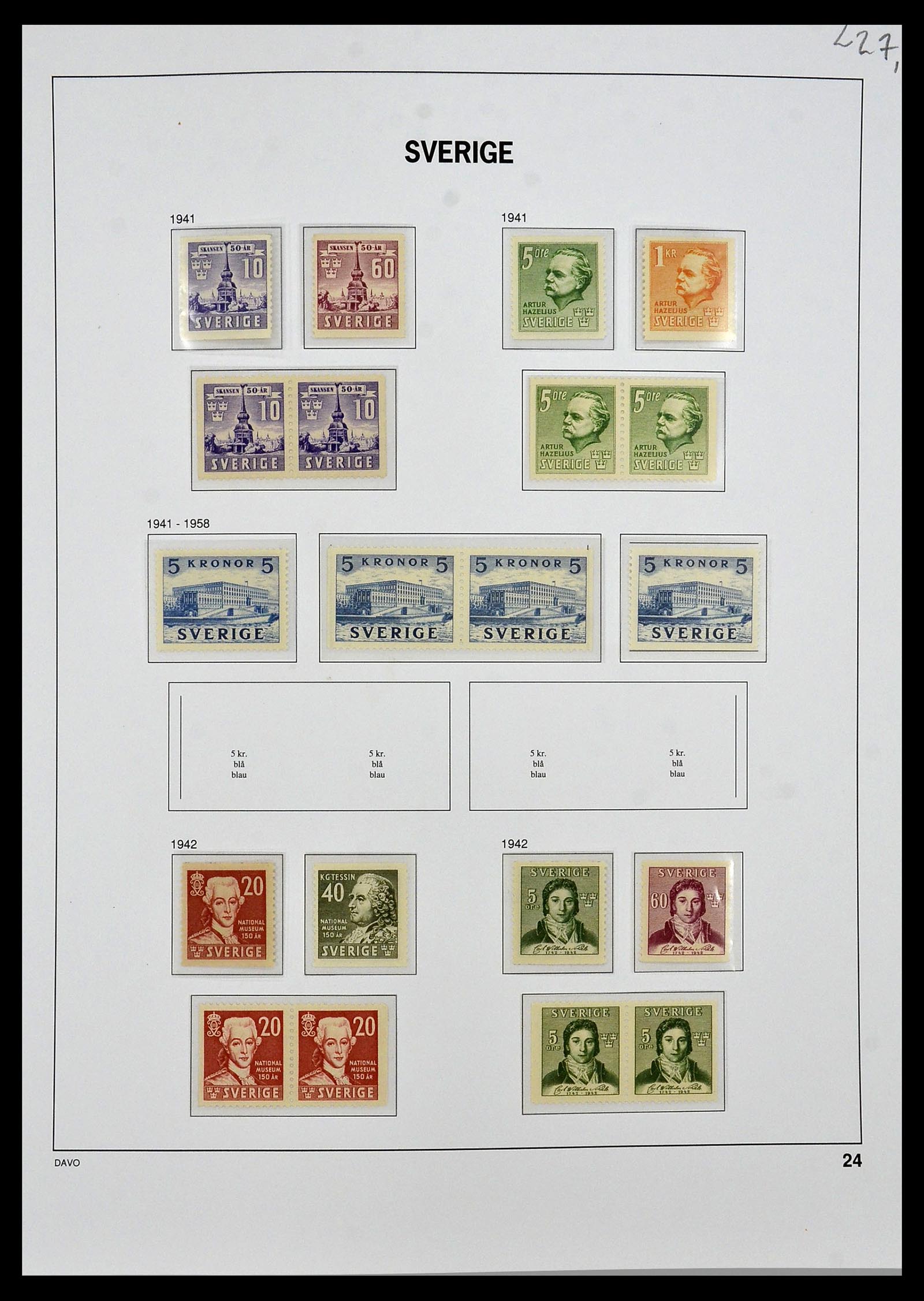 34292 021 - Postzegelverzameling 34292 Zweden 1891-2015!