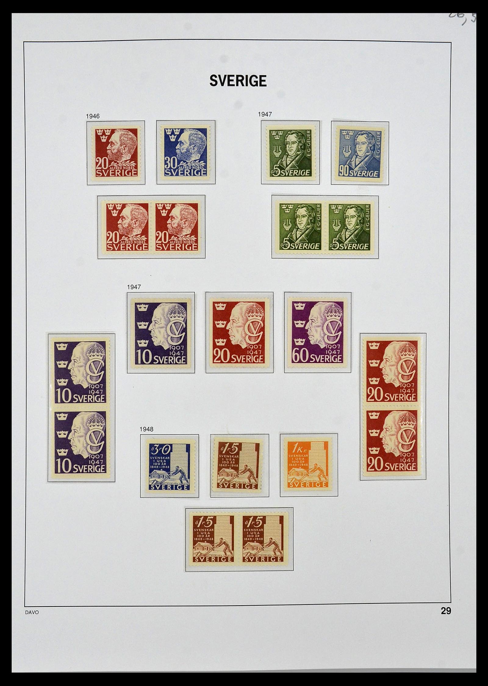 34292 026 - Postzegelverzameling 34292 Zweden 1891-2015!